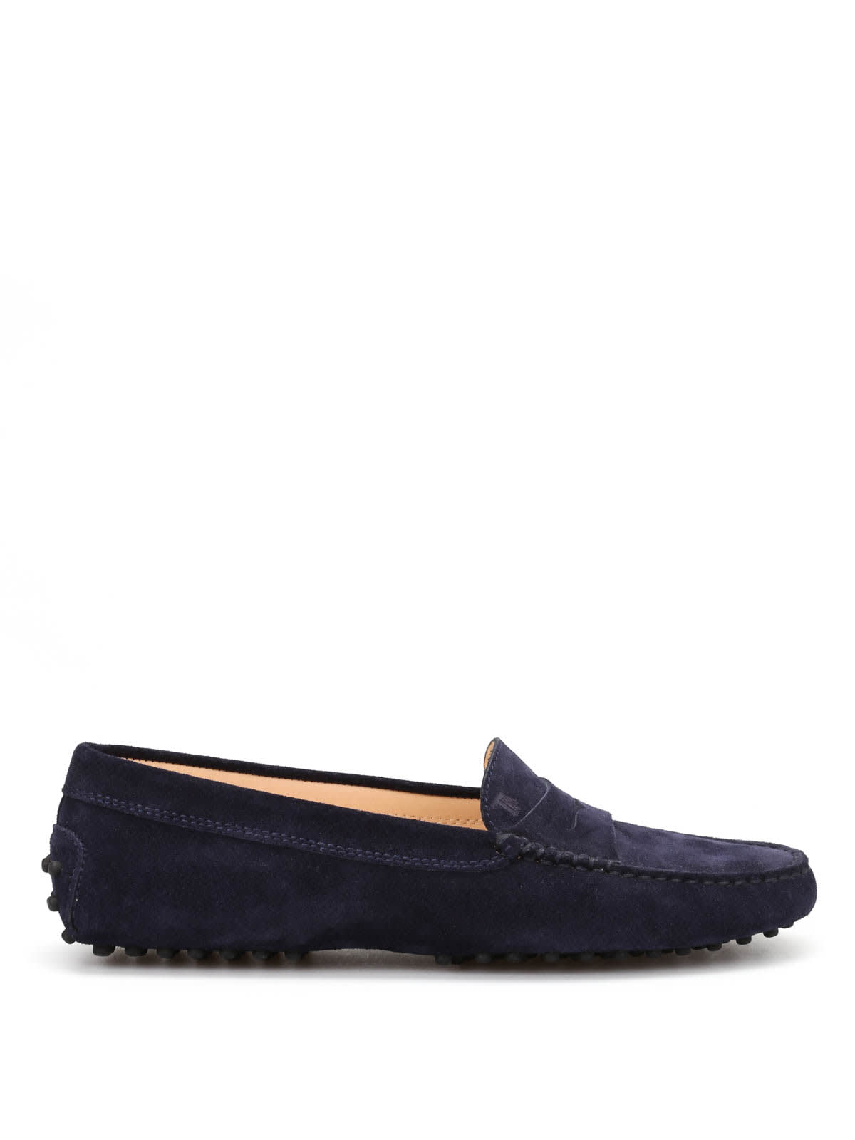 Tods Gommino Driving Shoes In Blue Suede