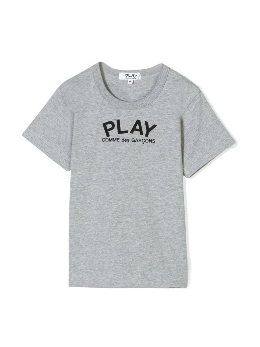 Shop Comme Des Garçons Play T-shirt Con Logo In Grey