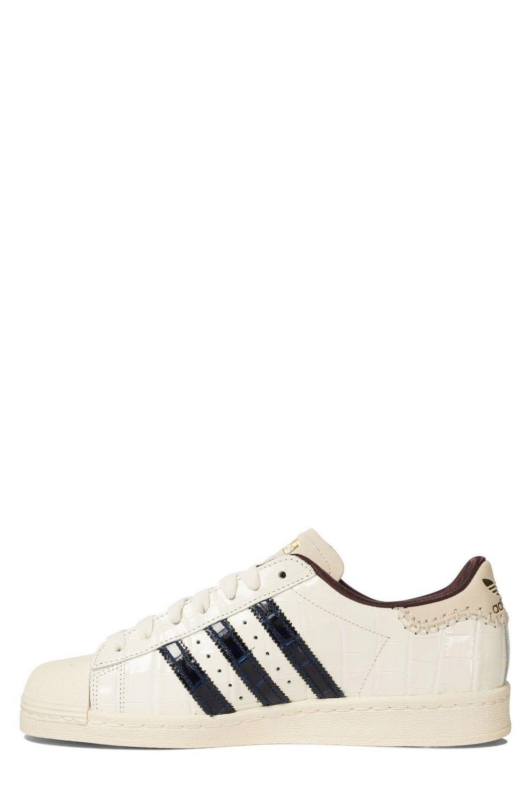 Shop Adidas Originals By Wales Bonner X Wales Bonner Superstar Embossed Sneakers In White