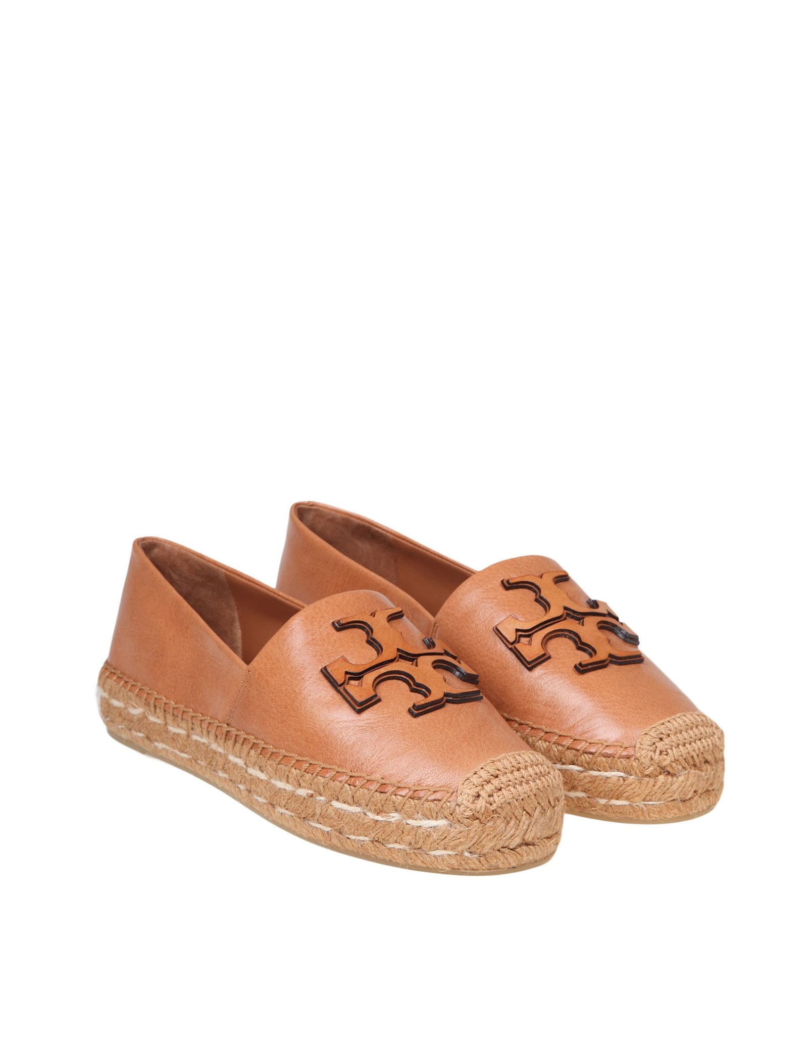Shop Tory Burch Ines Platform Espadrille In Tan Color Leather
