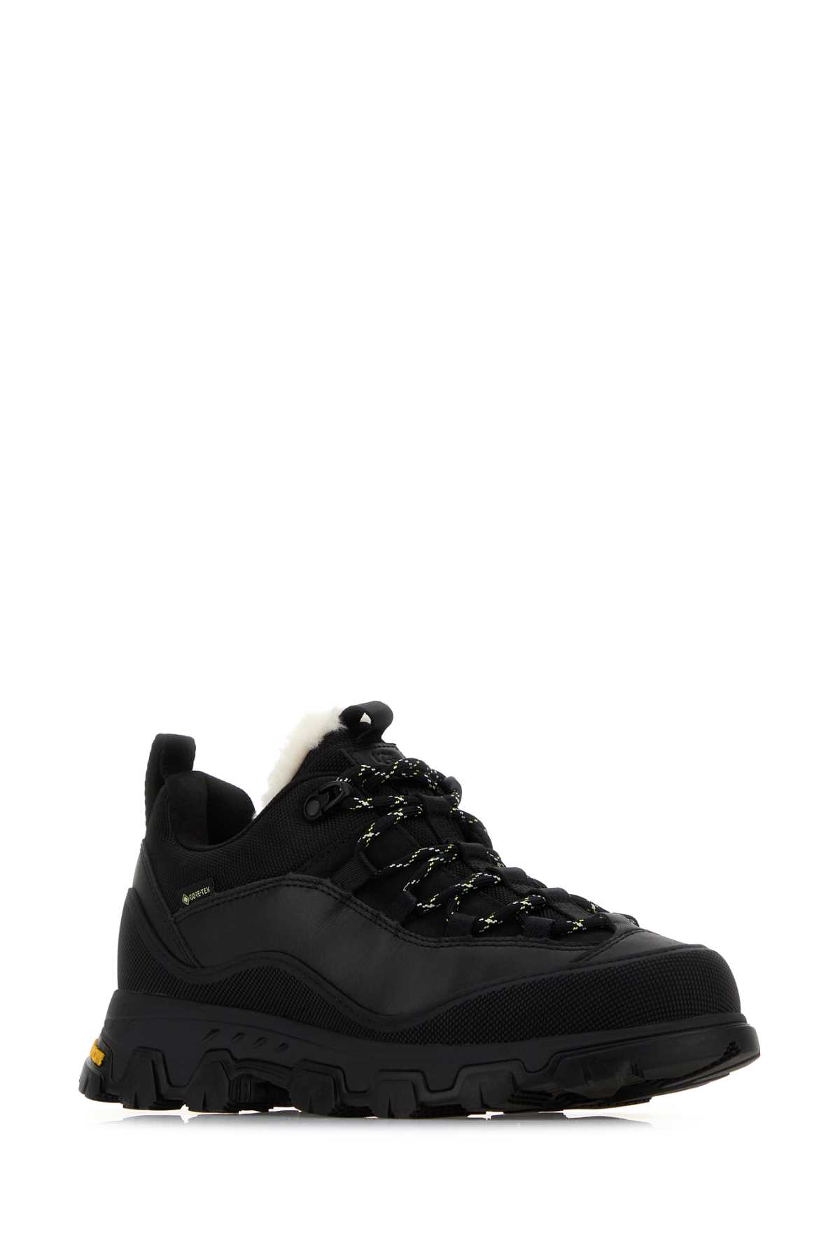 Ugg Black Canvas And Leather Metrotrek Sneakers In Black