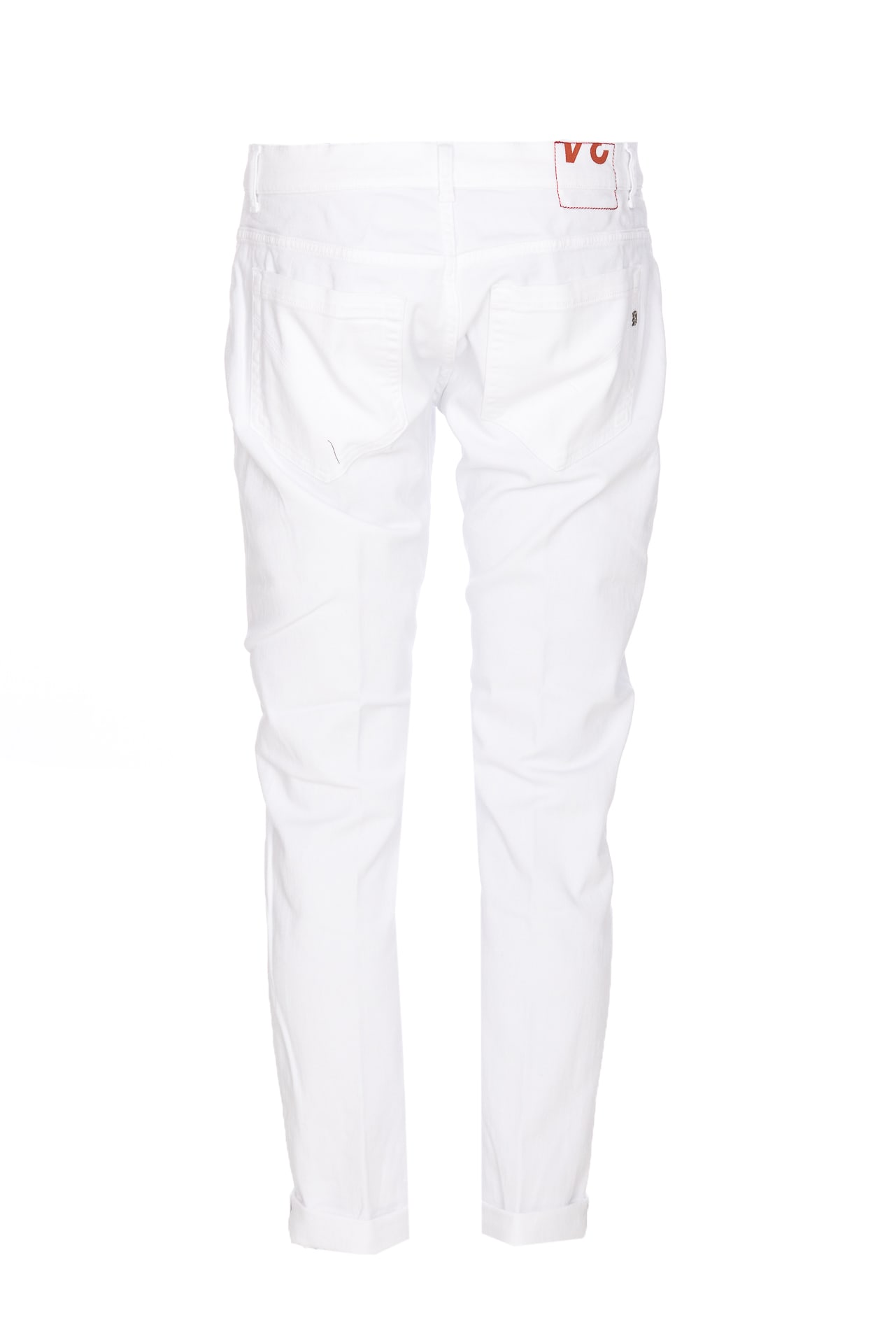 Dondup Carrot Leg Jeans In Durable Cotton Drill In White