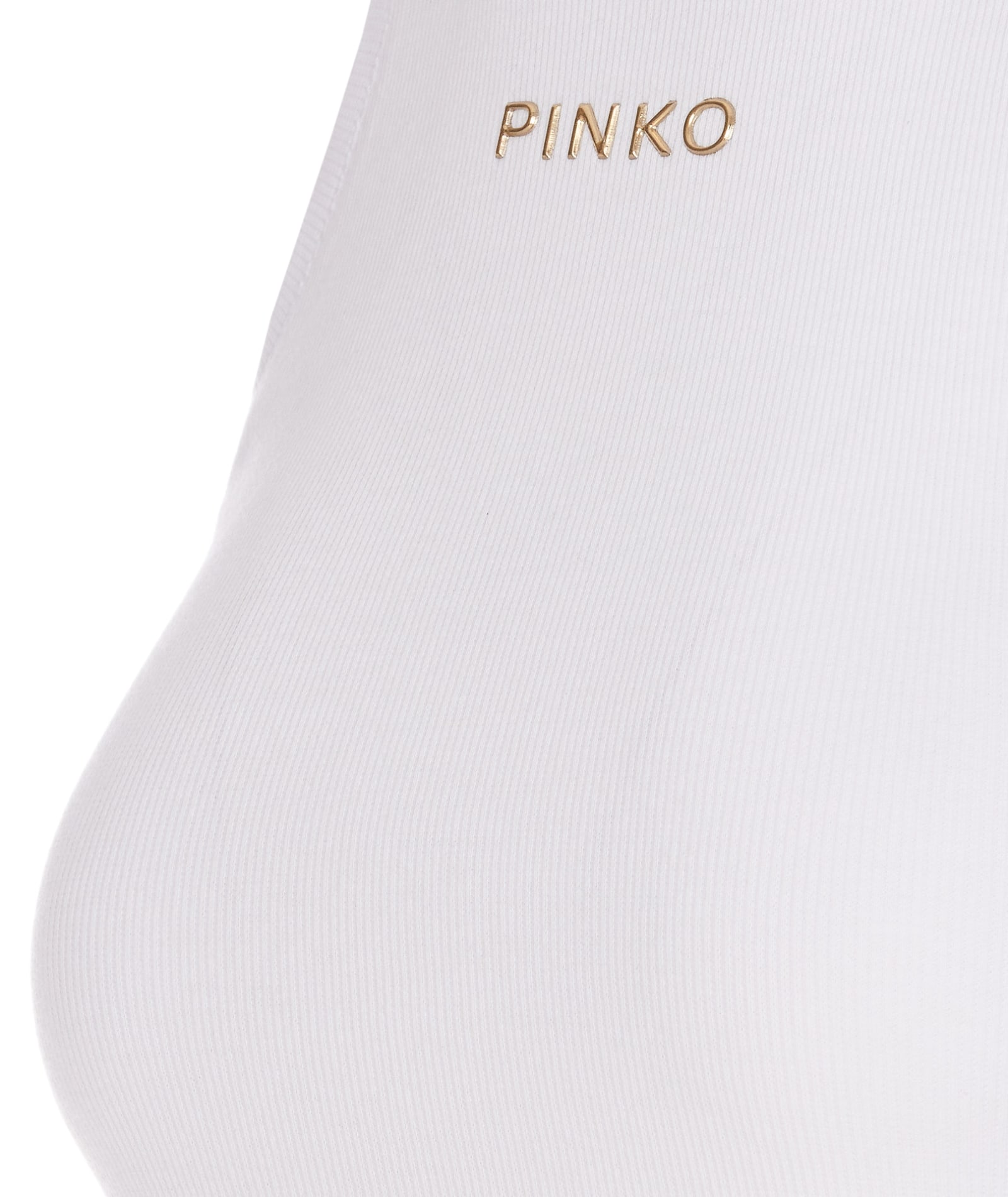 Shop Pinko Logo Tank Top In Bianco