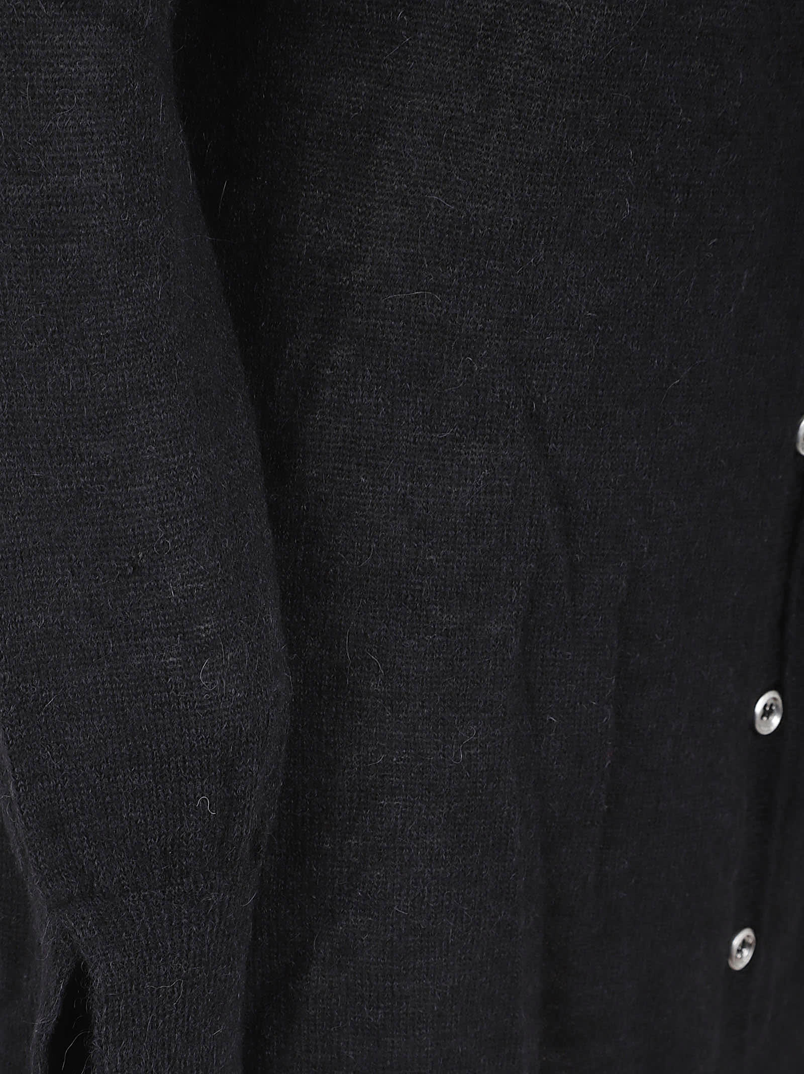 Pinko Button-up Cardigan With Classic Collar In Black