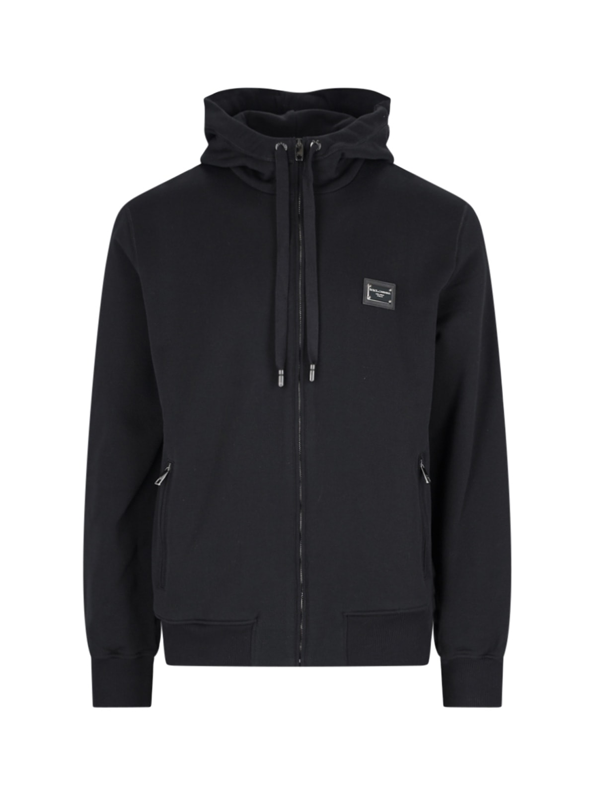 Shop Dolce & Gabbana Zip Hoodie In Nero