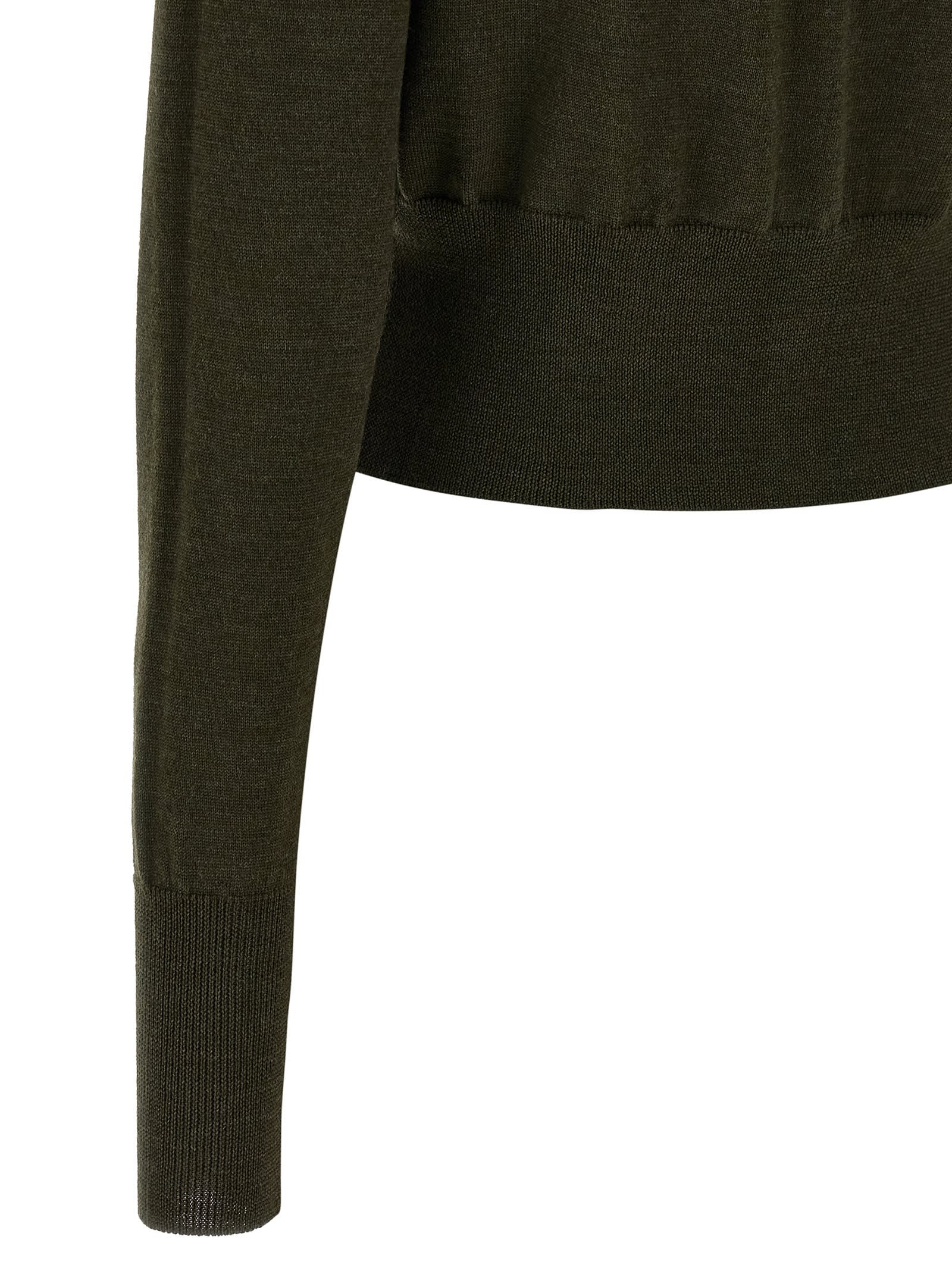 Vivienne Westwood Bea Cropped Cardigan In Green