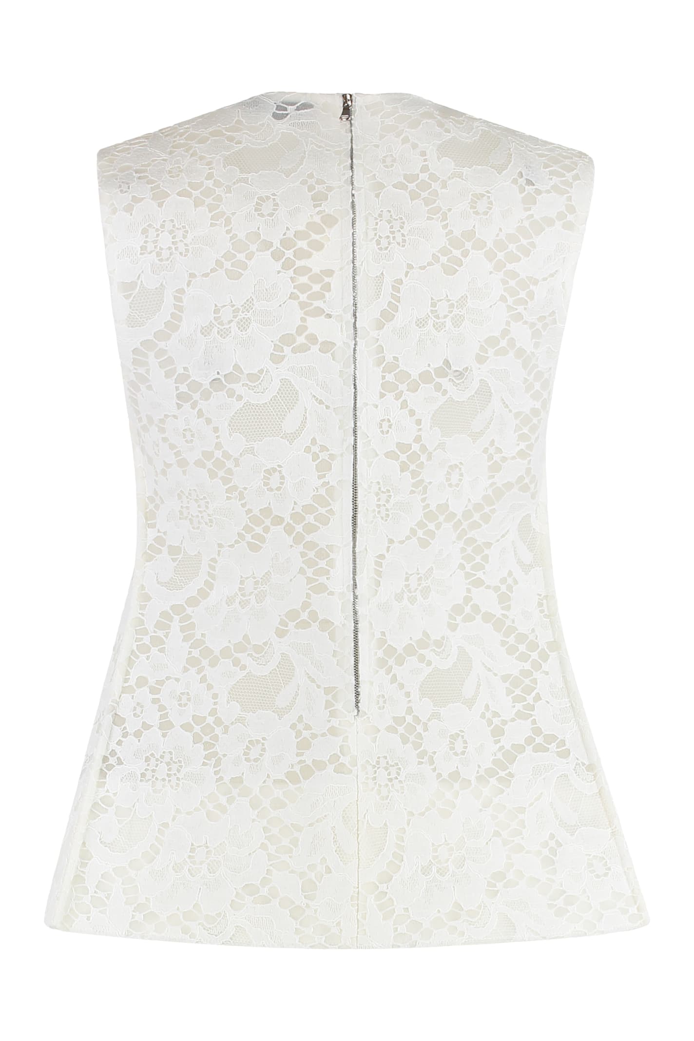 Tory Burch Coreded Lace Top In White