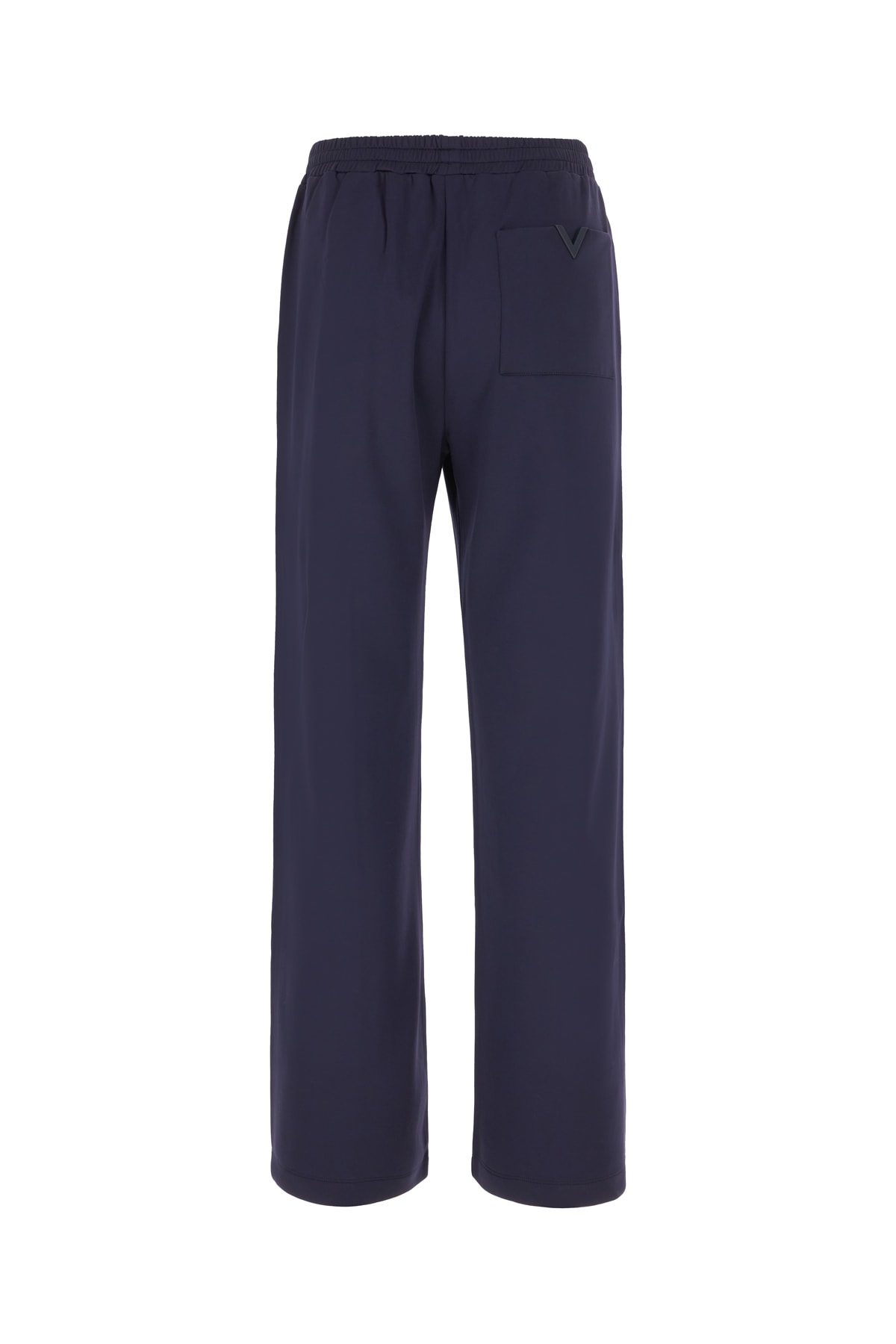 Shop Valentino Navy Blue Nylon Blend Joggers In Navy Avorio