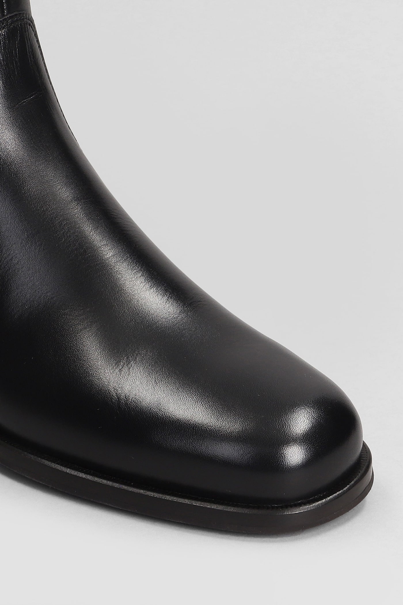 Shop Lemaire Ankle Boots In Black Leather