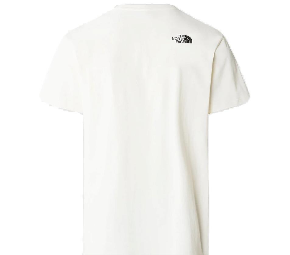 Shop The North Face Logo-printed Crewneck T-shirt In White Dune/optic Emeral