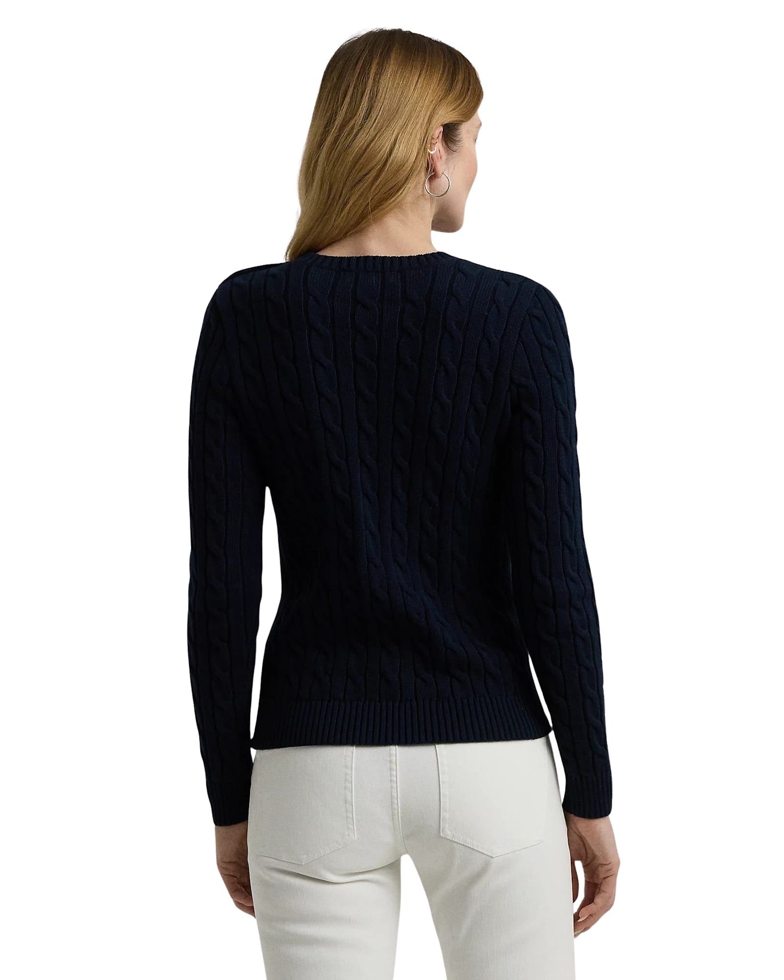 Ralph Lauren Montiva Long Sleeve Pullover In Black