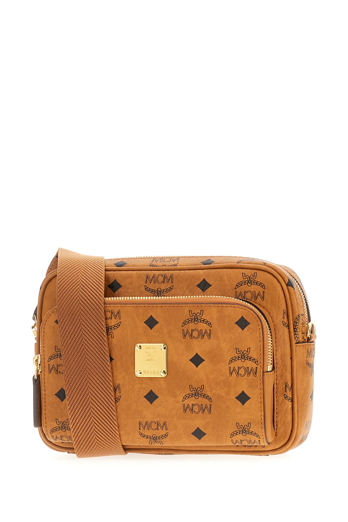 Shop Mcm Printed Canvas Crossbody Bag In Stampa