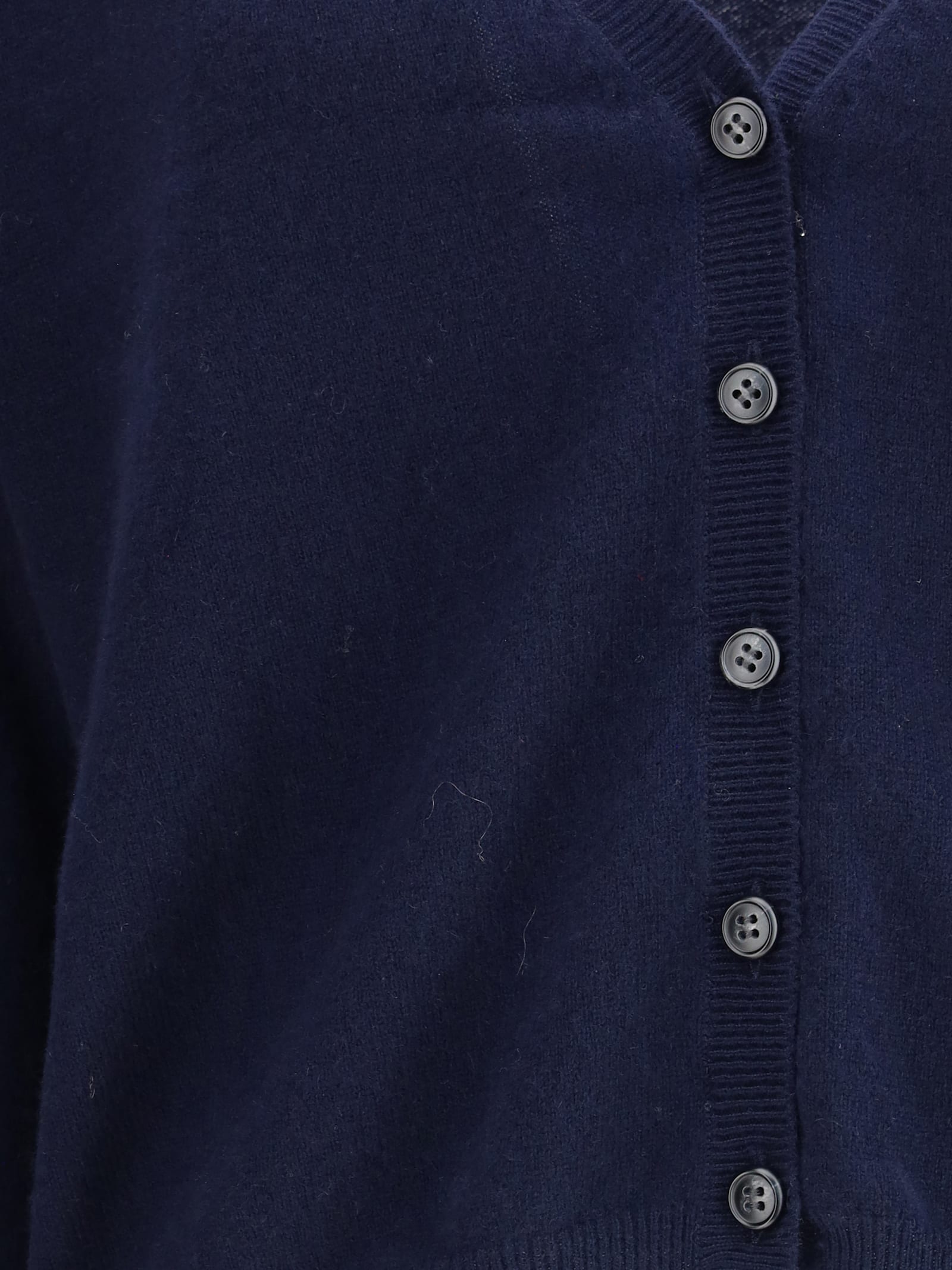 Lisa Yang The Abby Button Cardigan In Blue