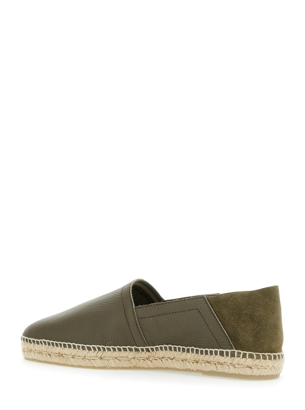 Castaã±er 'polo' Green Espadrillas With Braided Raphia Sole In Green