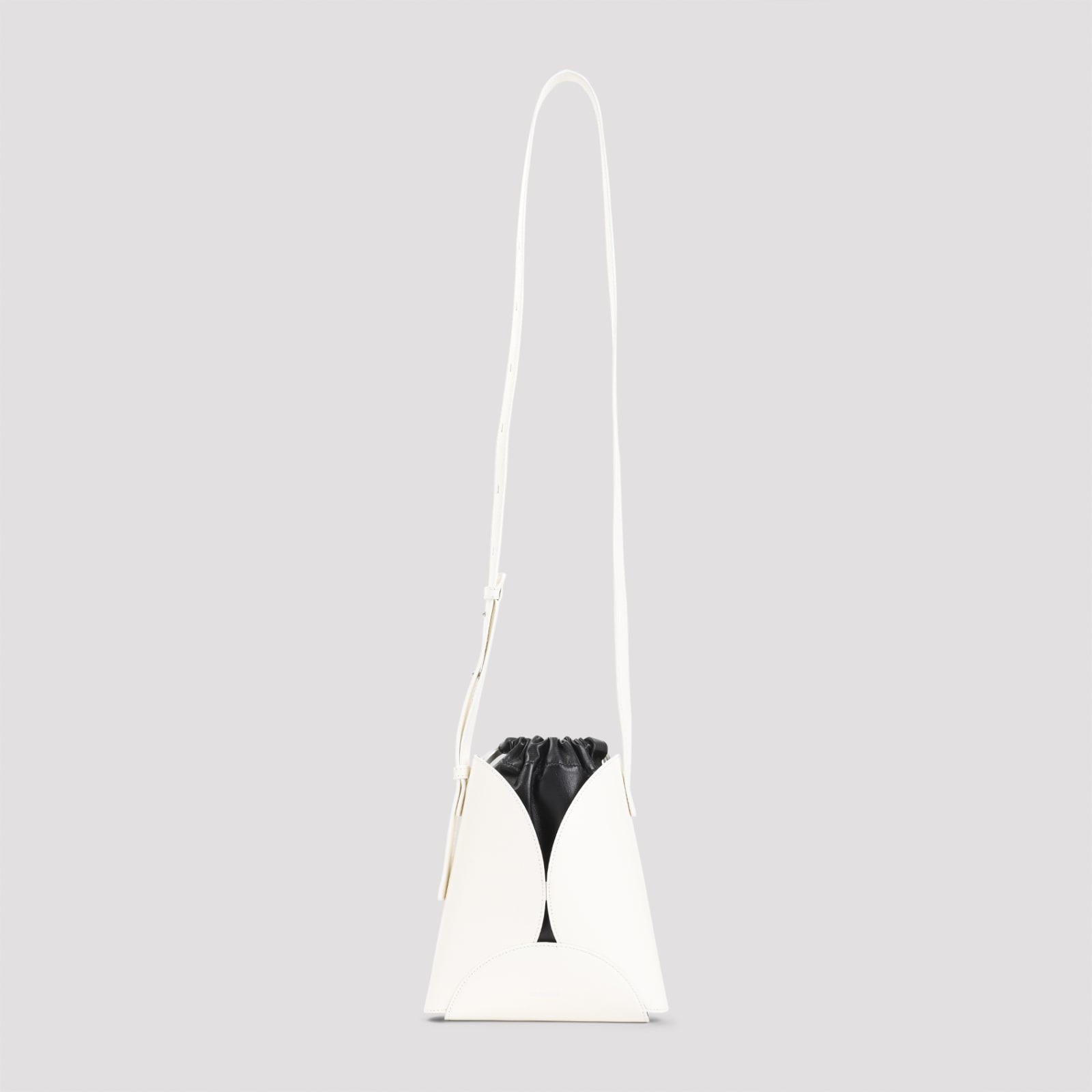 Jil Sander Ellipse Crossbody Bag In Eggshell
