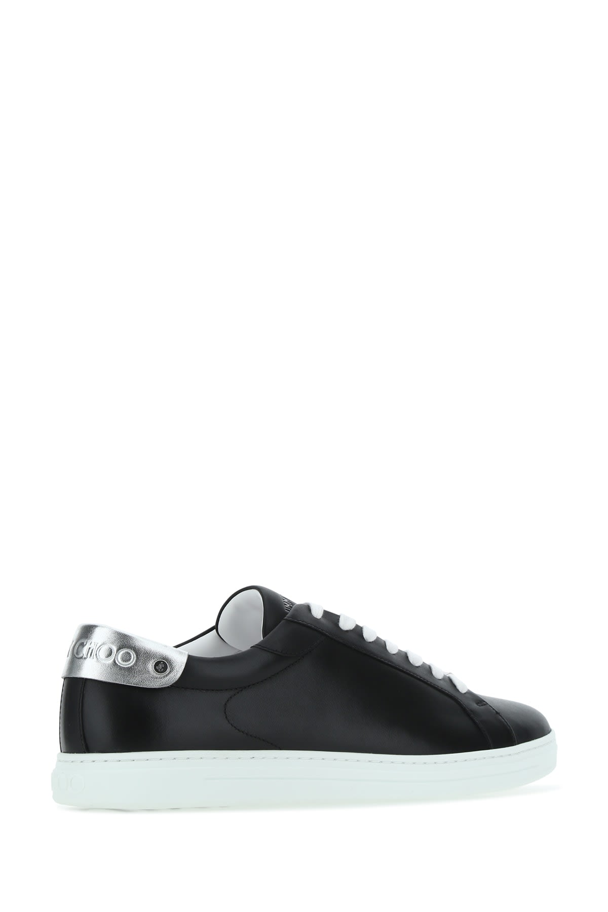 Shop Jimmy Choo Sneakers In Vblacksilver