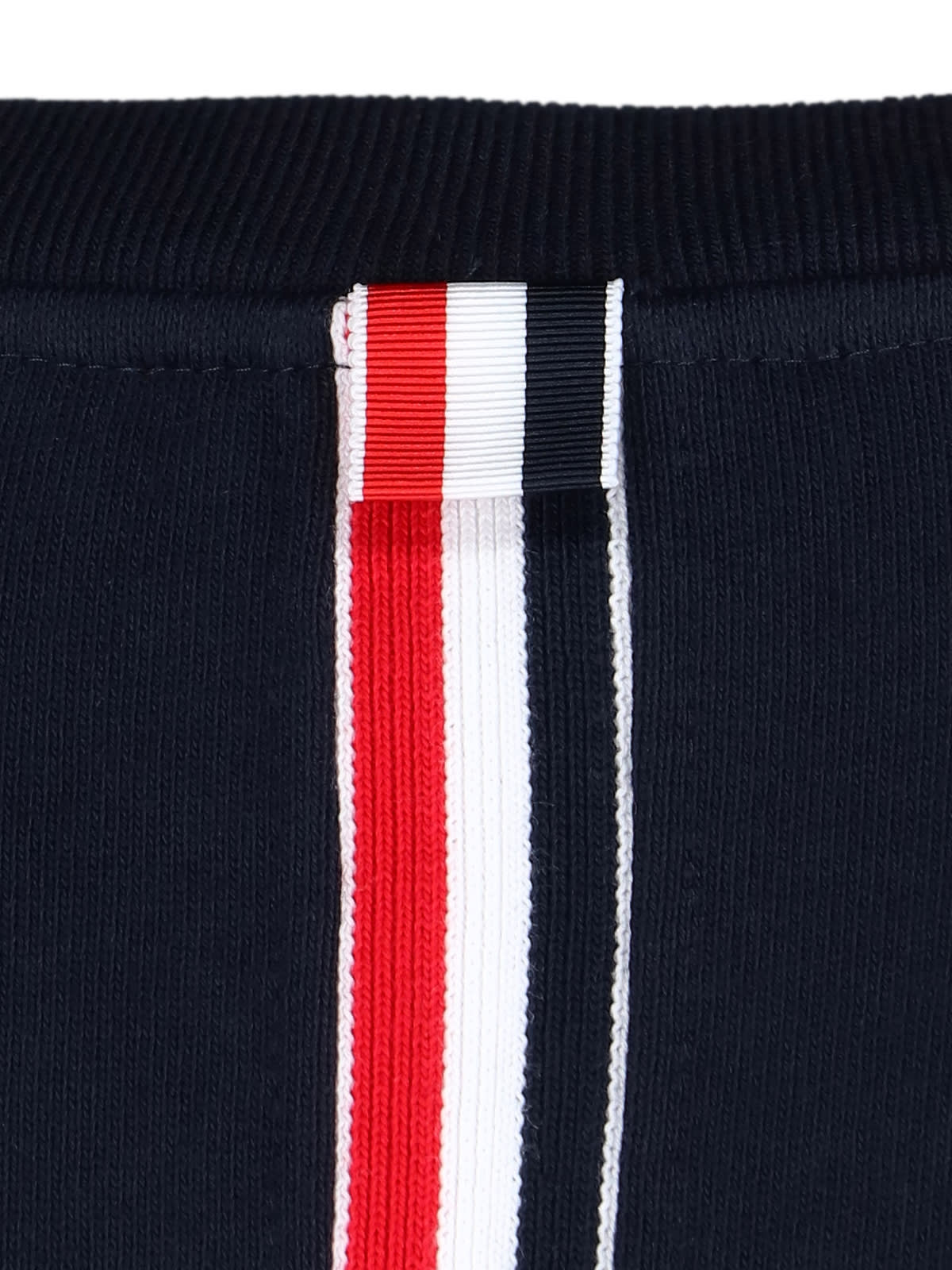 Shop Thom Browne Logo Ribbon Sweatshirt In Blue