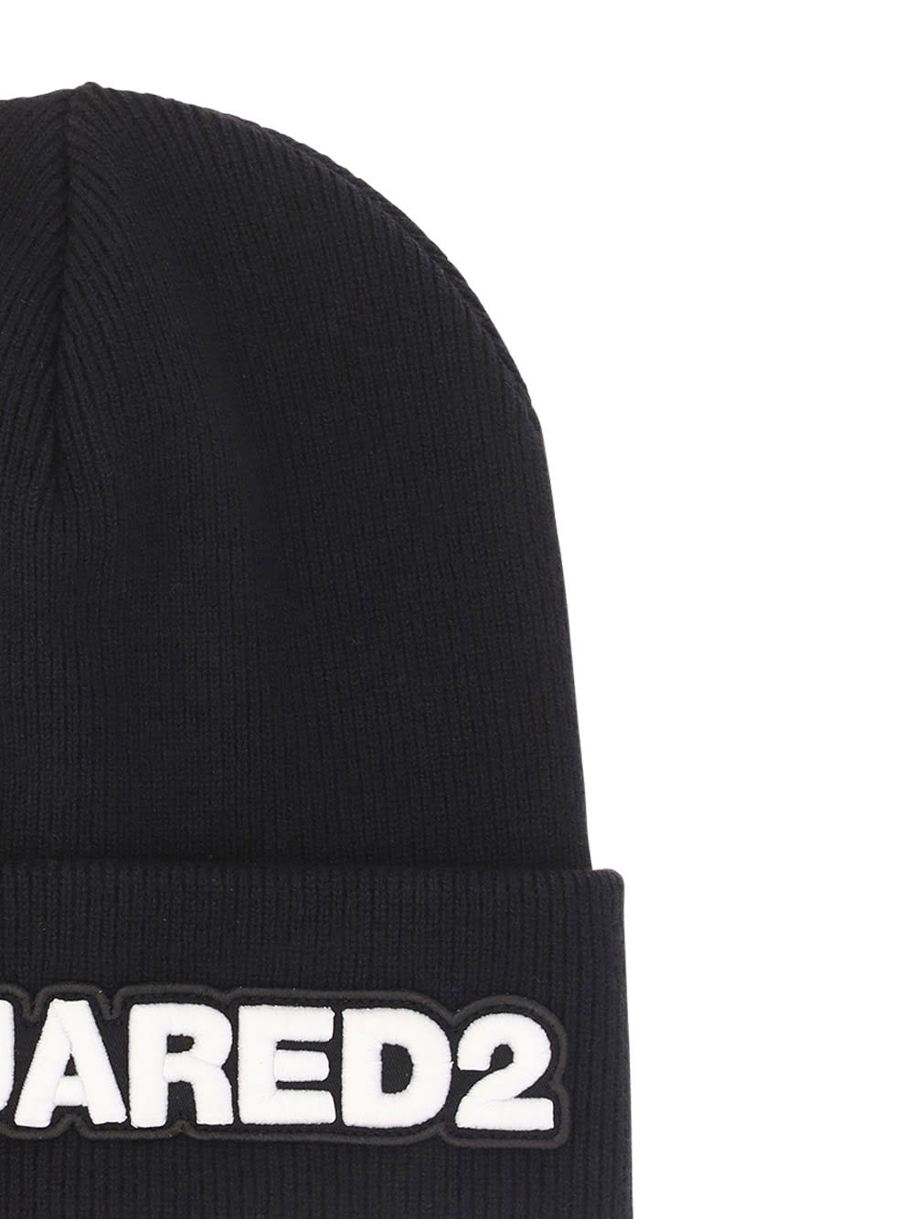 Dsquared2 Wool Logo Hat In Black