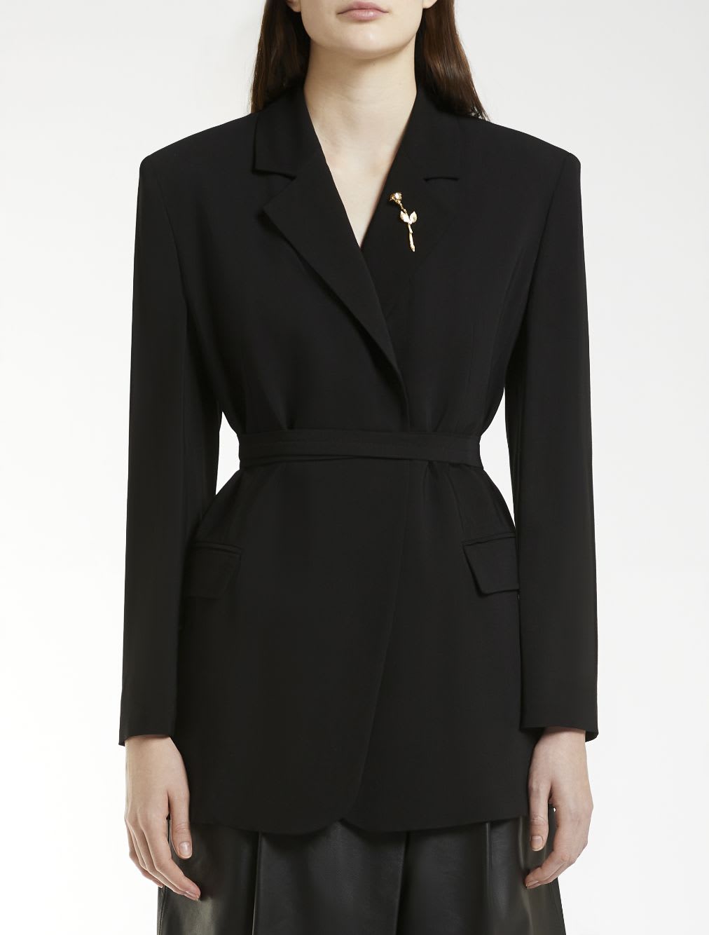 Shop Marella The Cutout Blazer In Black