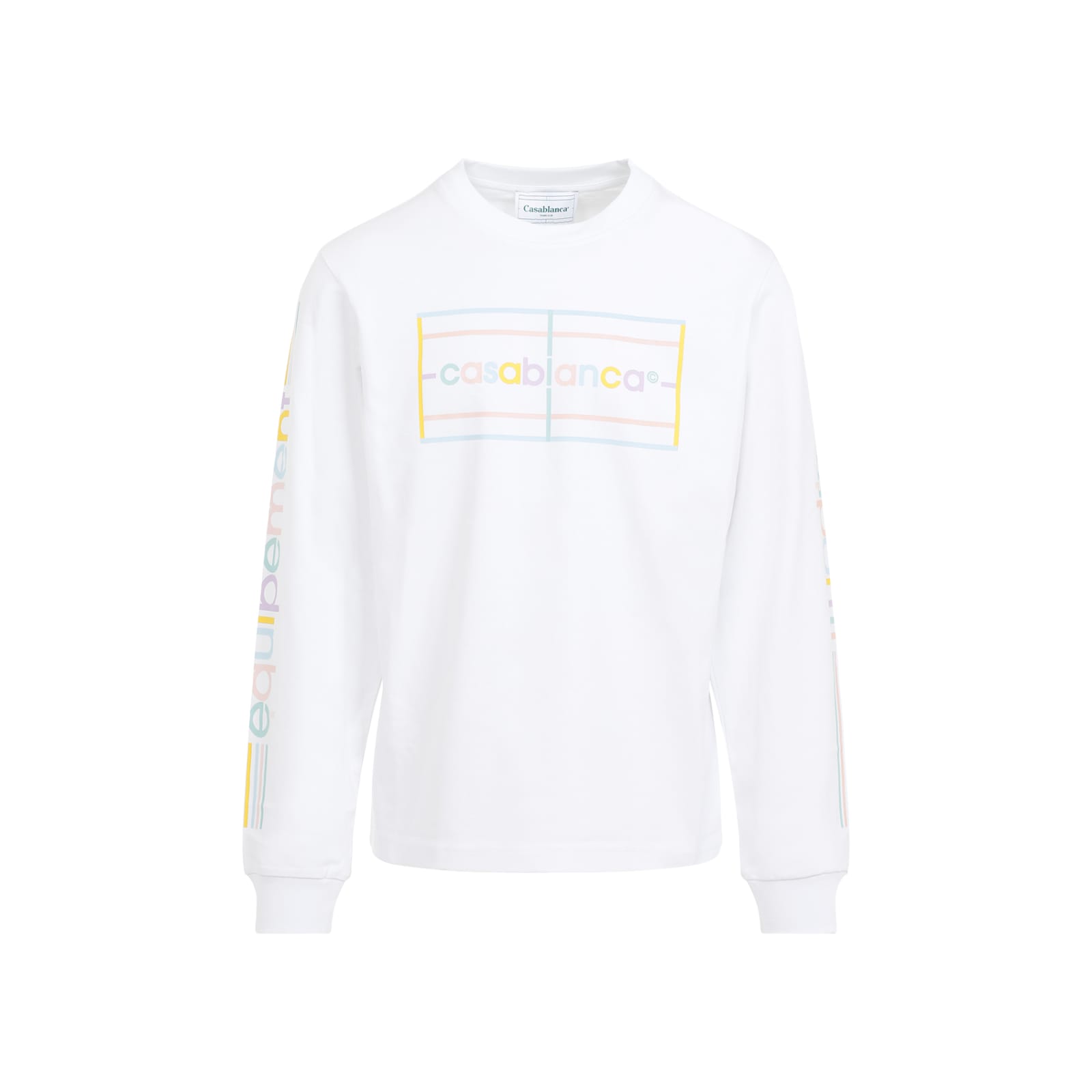 Shop Casablanca Pastel Court Screen T-shirt