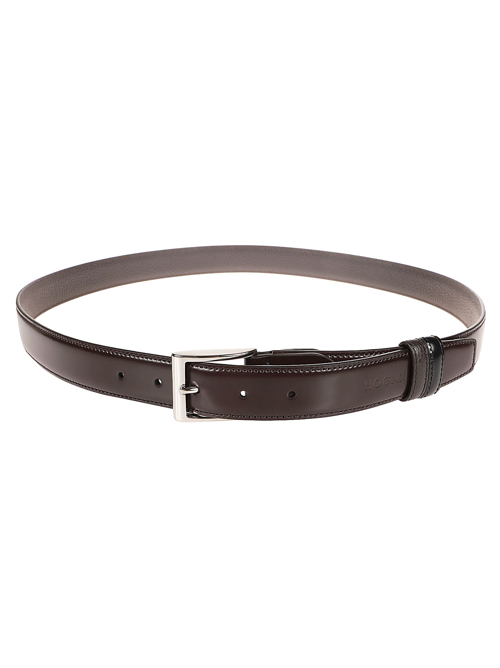 Shop Hogan Double Adjustable Belt In Testa Moro/nero