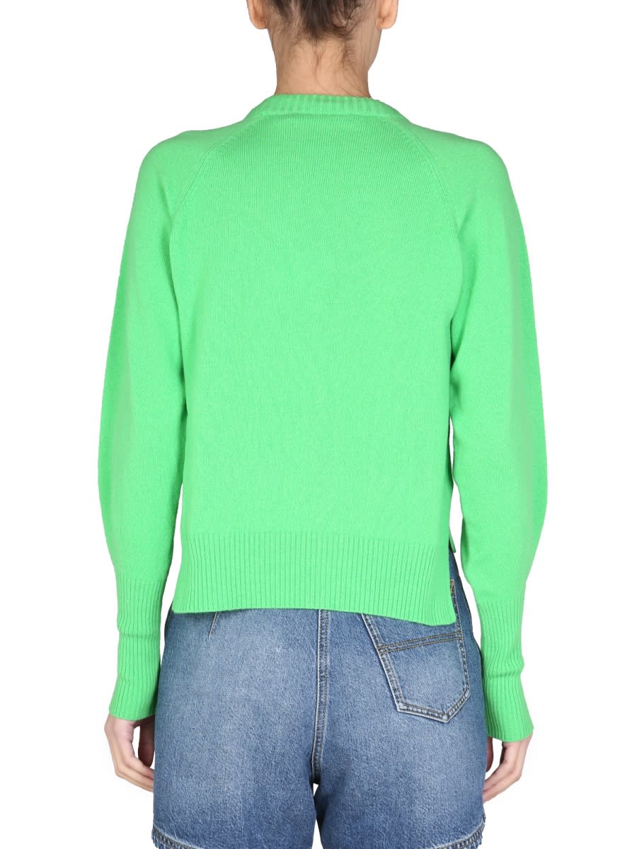 Shop Philosophy Di Lorenzo Serafini Sweater With Logo Inlay In Green