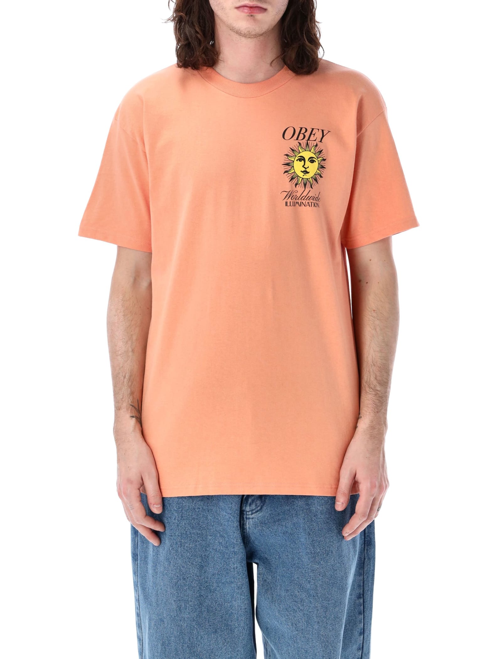 Shop Obey Illumination Classic T-shirt In Citrus
