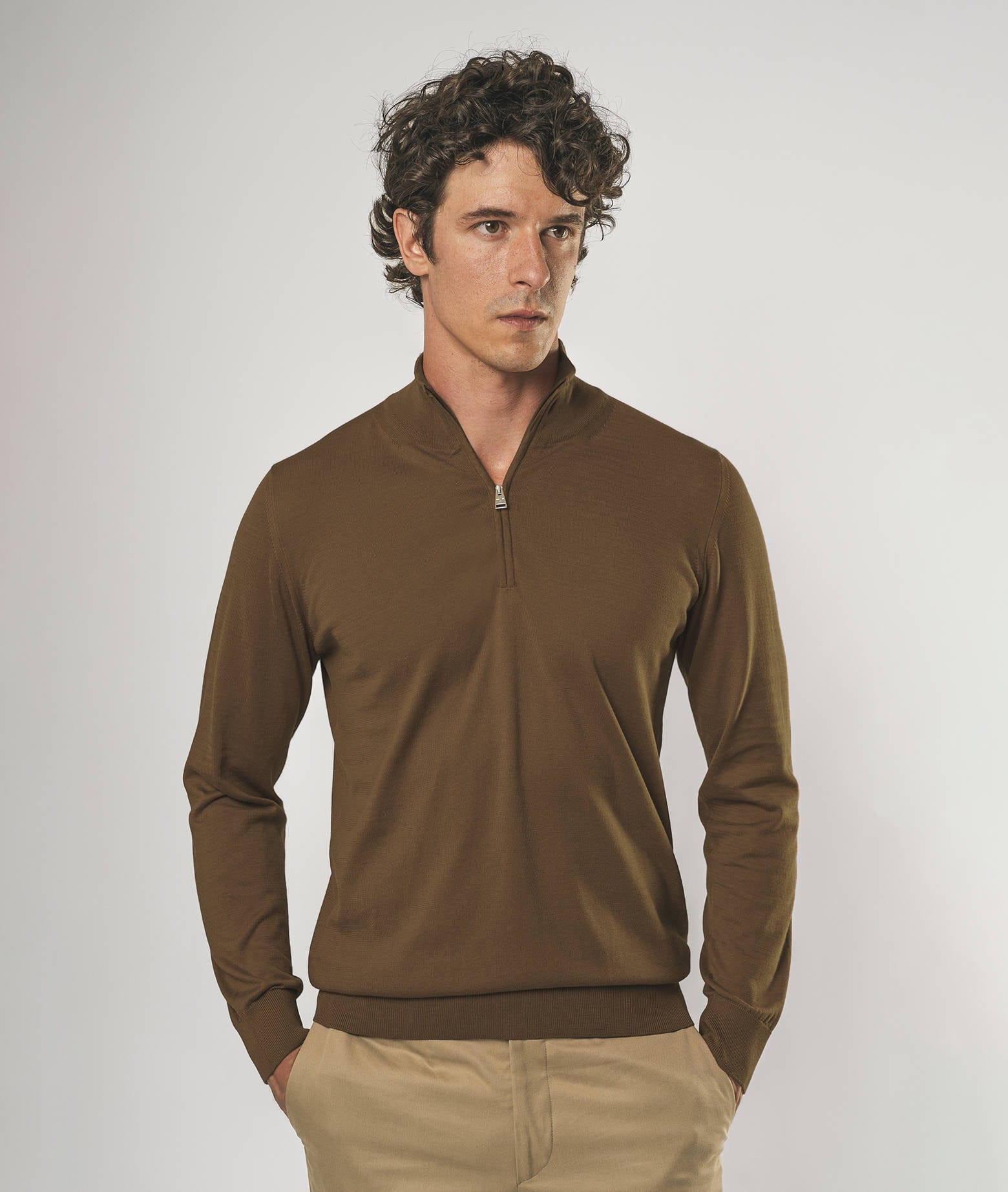 Larusmiani Cotton Sweater Marbella Sweater In Brown