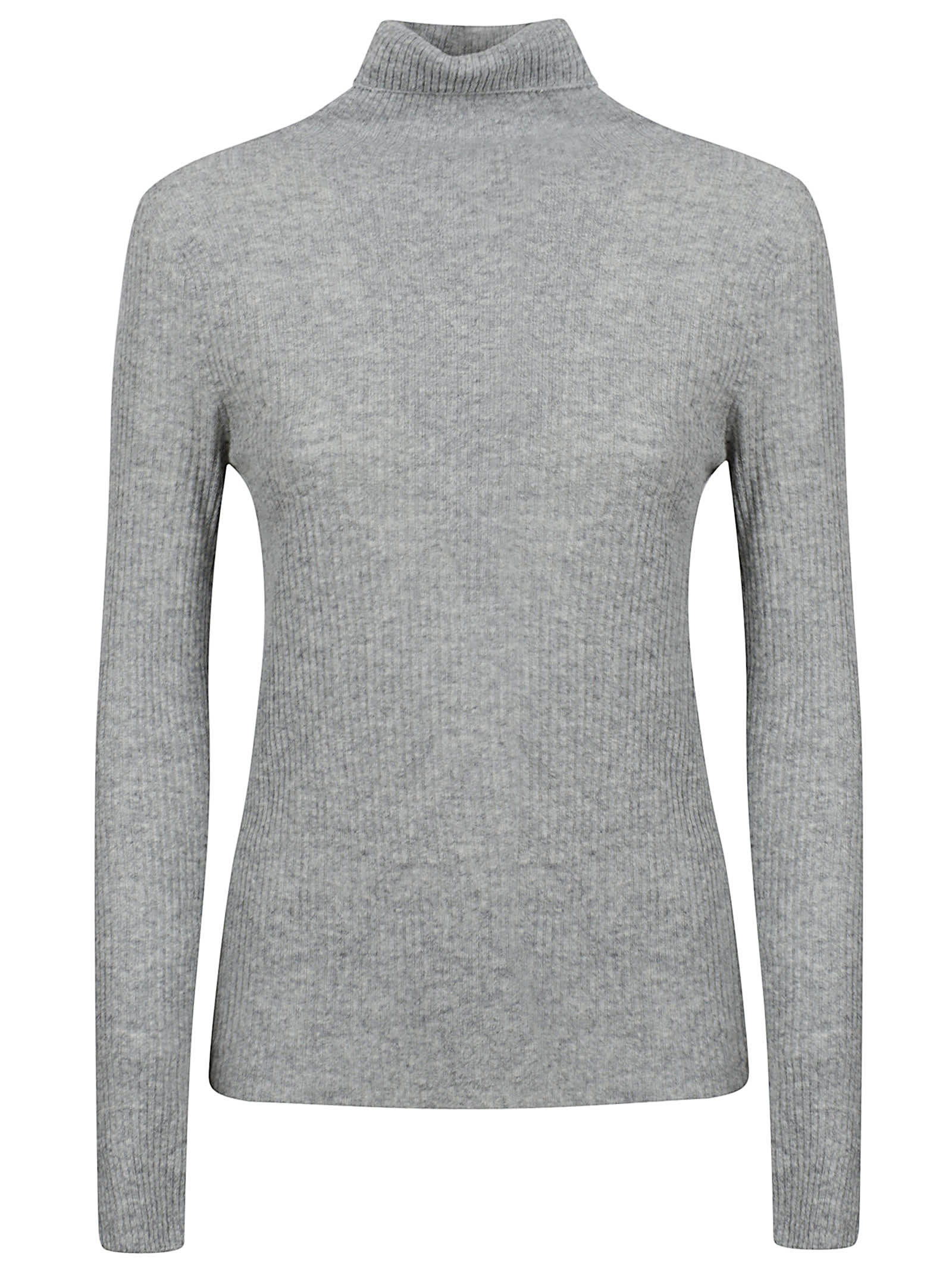 Fabiana Filippi Ribbed Turtleneck Sweater In Gray