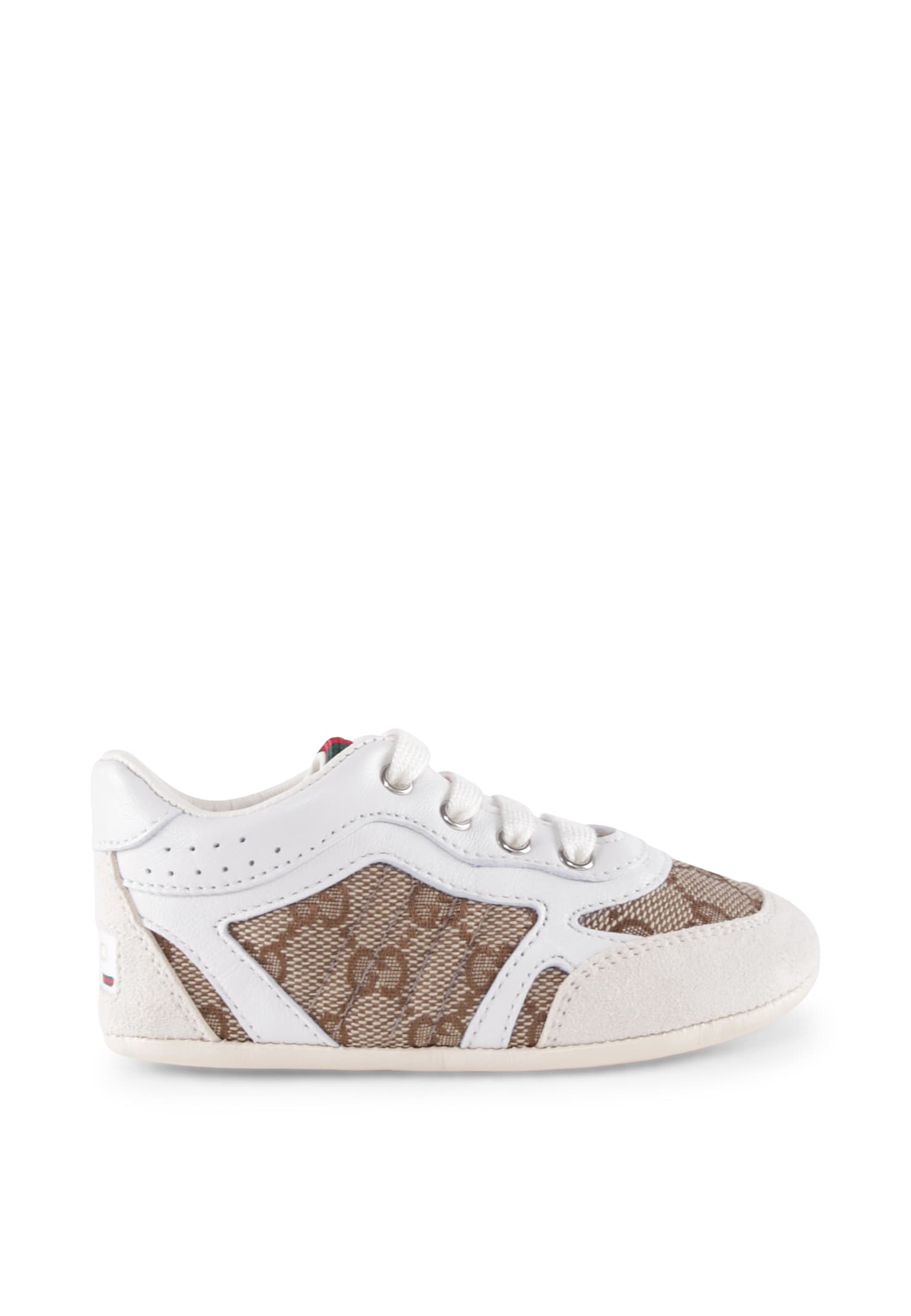 Gucci White Re-web For Babykids With Logo In White