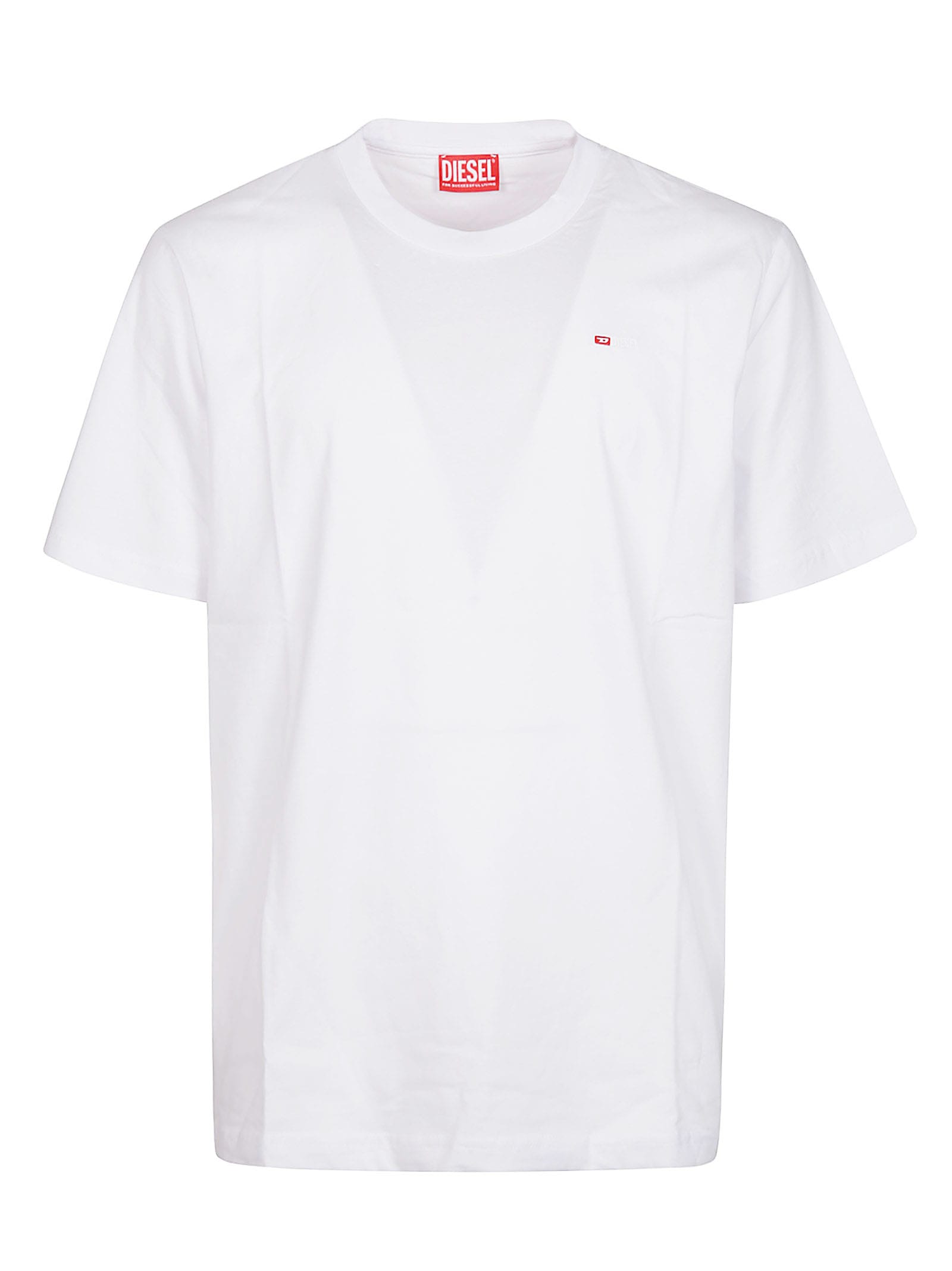 Diesel T-just Micro-div T-shirt In White