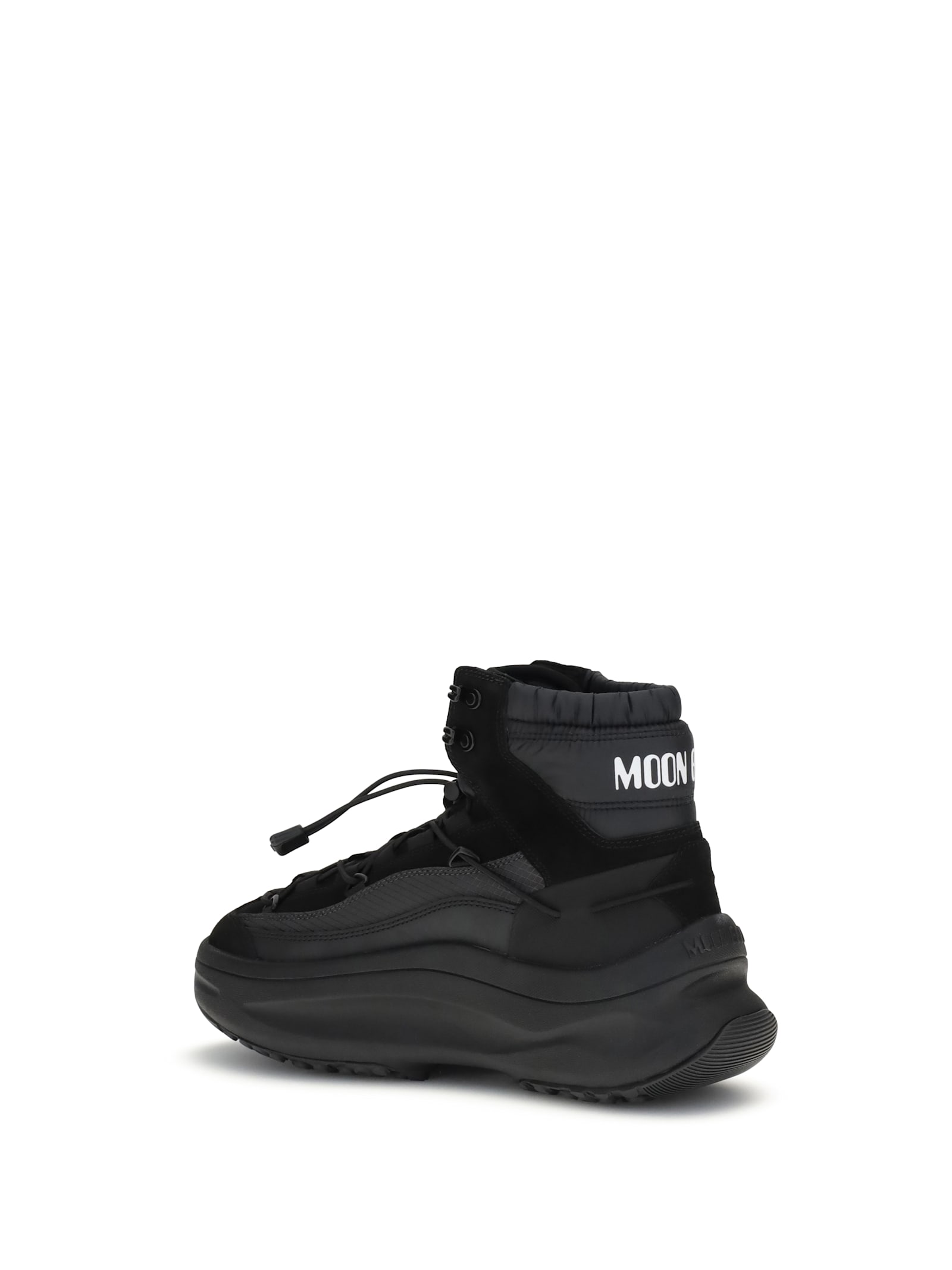 Moon Boot Black Moon247 Xlace Mid Sneakers In Black