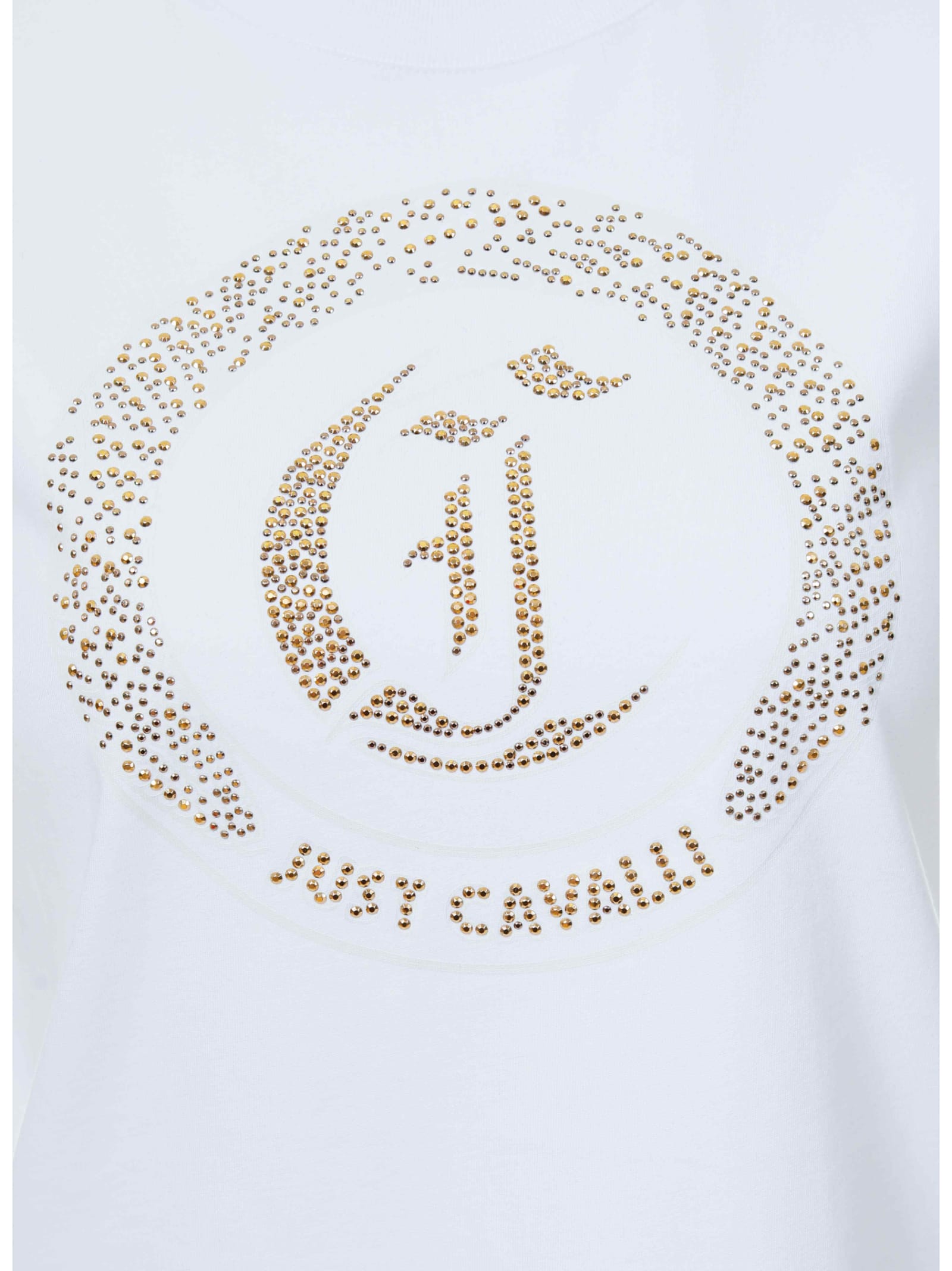 Just Cavalli Logo T-shirt In White