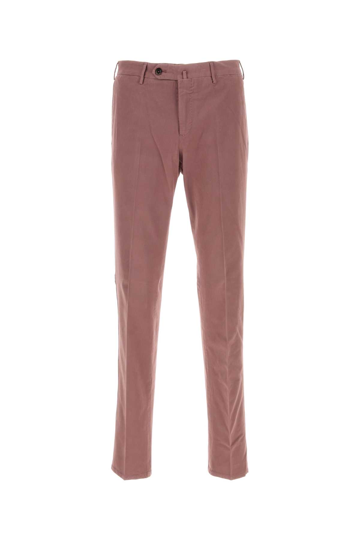 Pt Torino Stretch Modal Blend Pant With Belt Loops In Pink