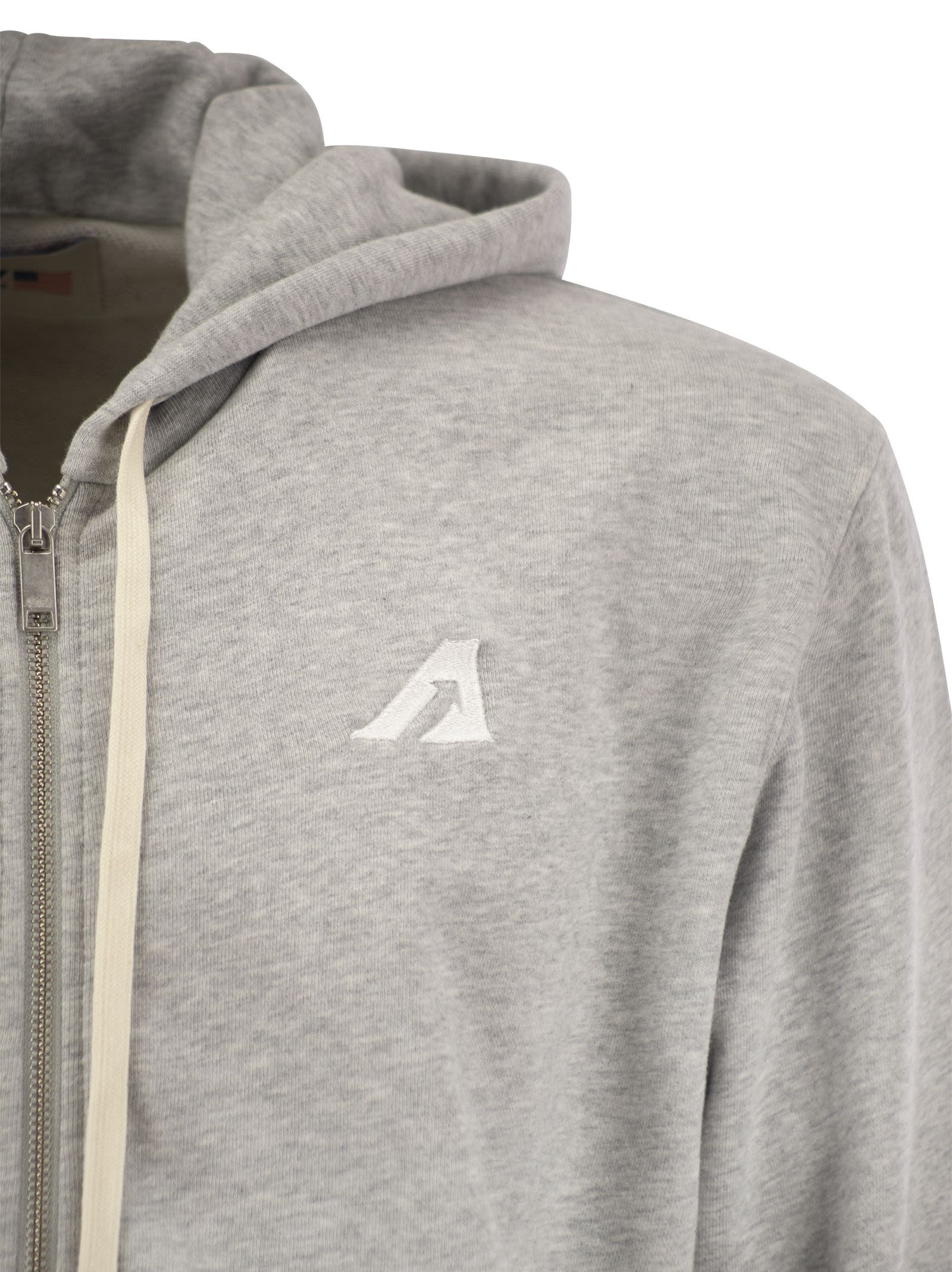 Shop Autry Zip And Hoodie In Grey