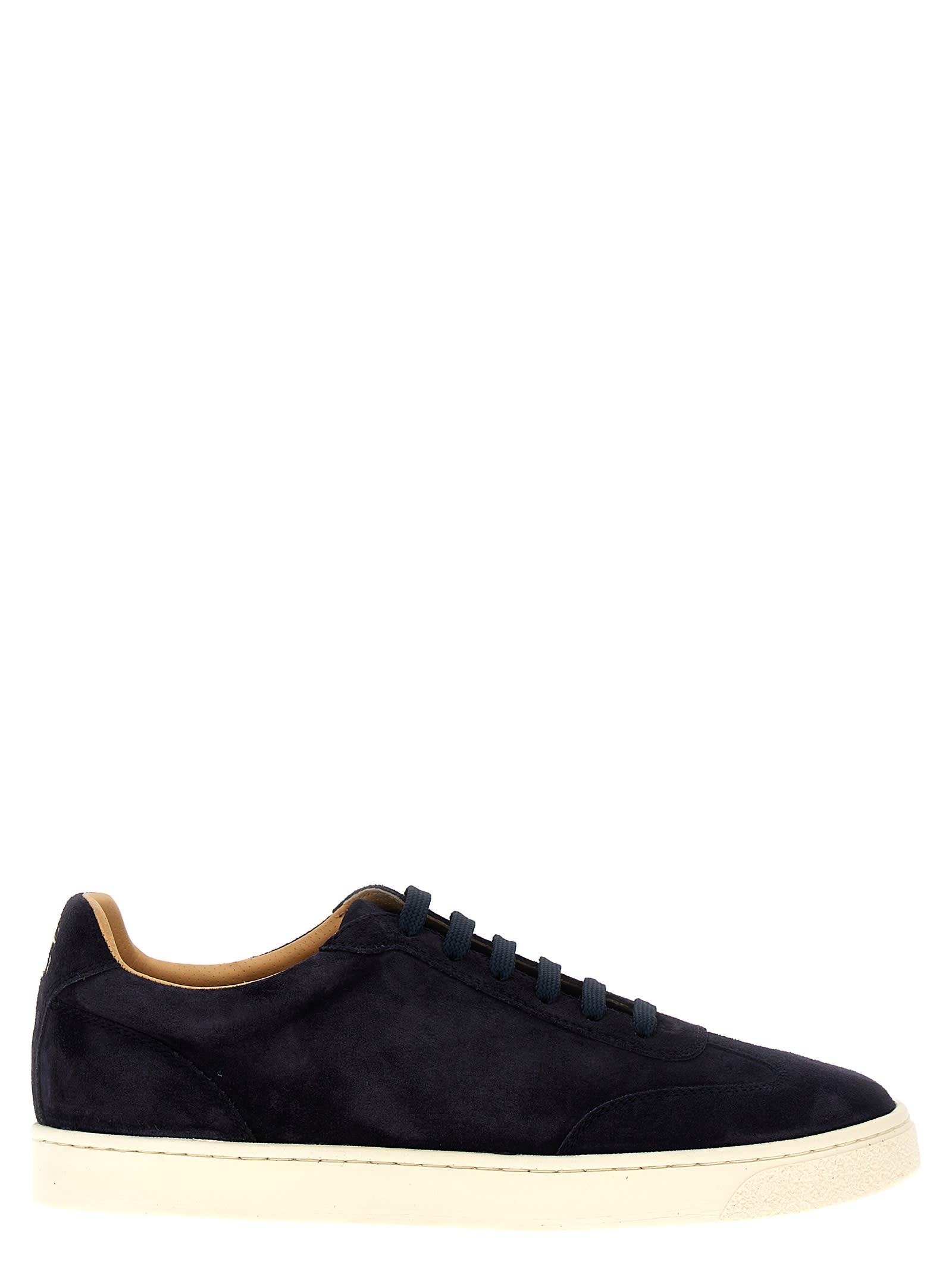 Shop Brunello Cucinelli Suede Sneakers In Blue