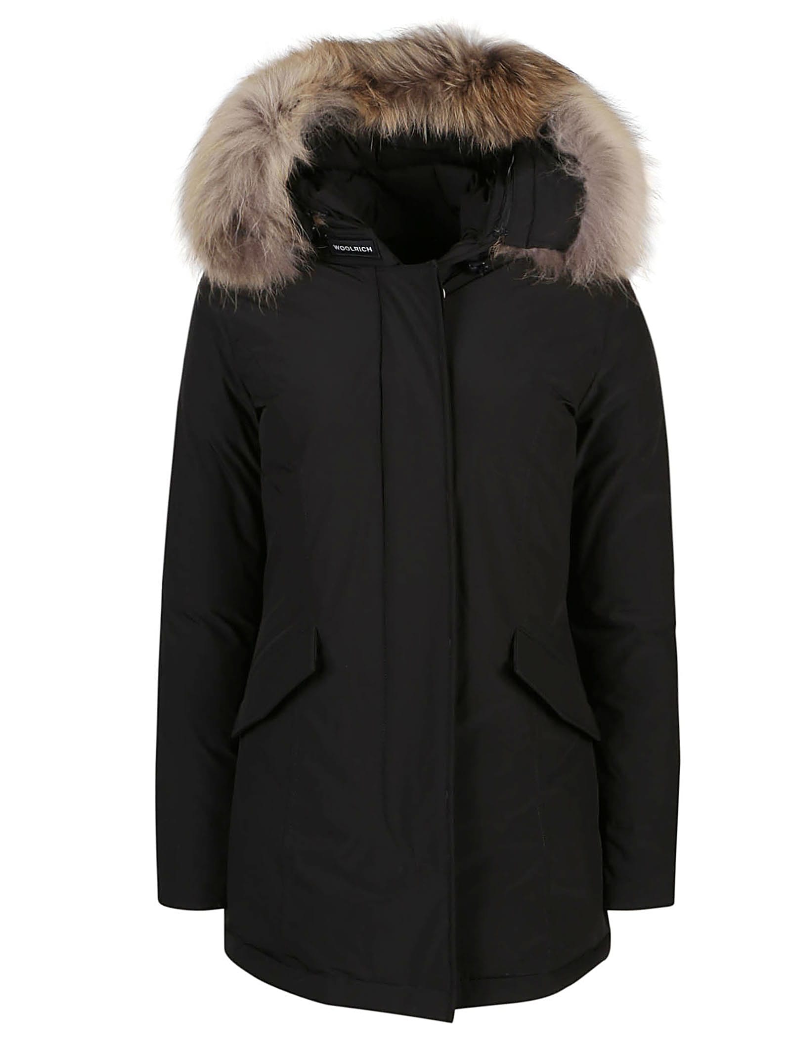 Shop Woolrich Luxury Arctic Raccoon Parka In Black