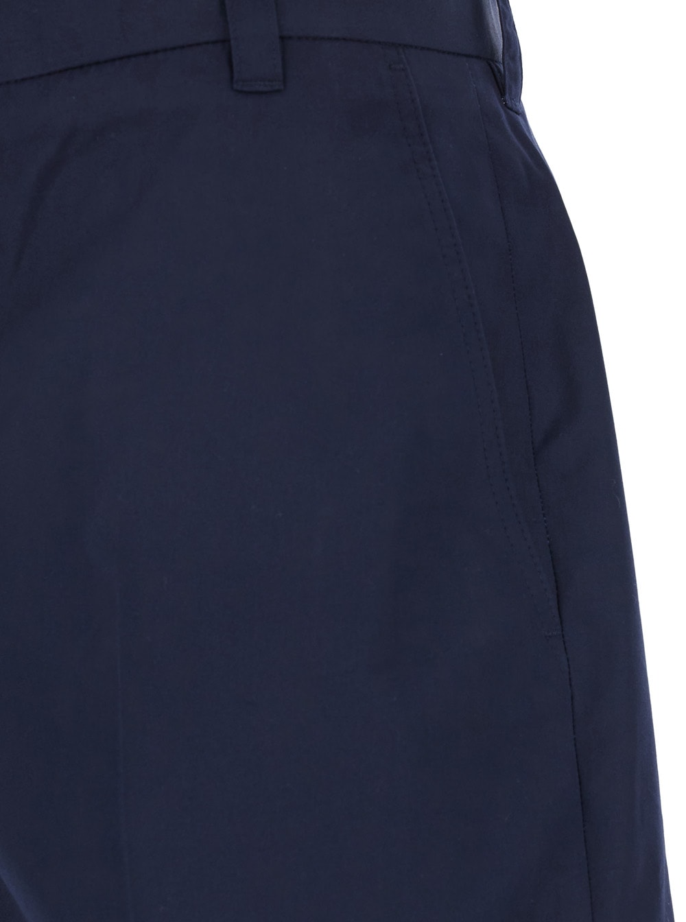 Thom Browne Blue Bermuda Pants With Logo Patch On The Rear And Belt Loops In Blu