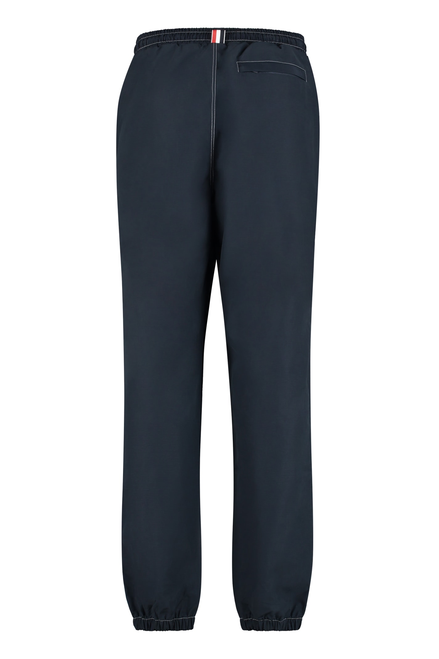 Shop Thom Browne Techno Fabric Track Pants In Blue