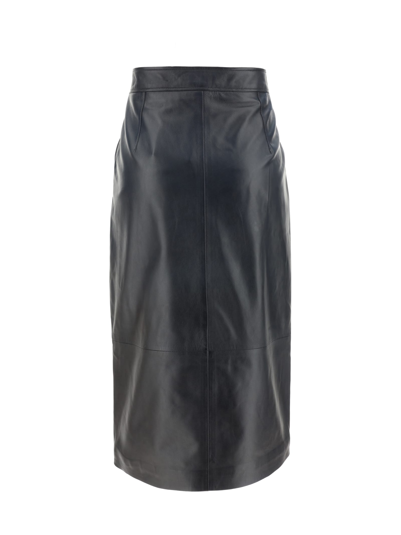 Shop Arma Leather Arkina Skirt In Black