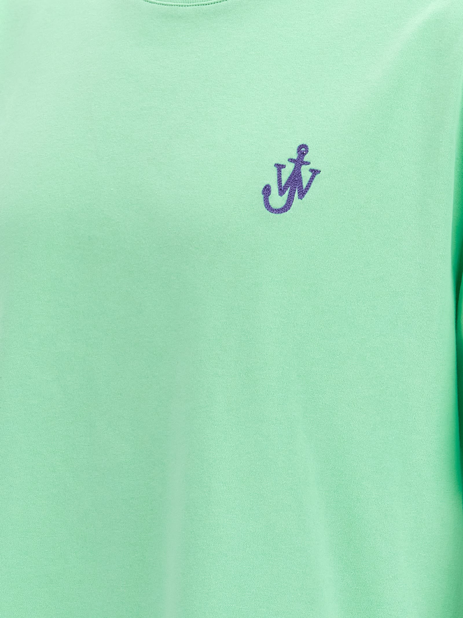 Jw Anderson Men T-shirt With Embroidery In Green