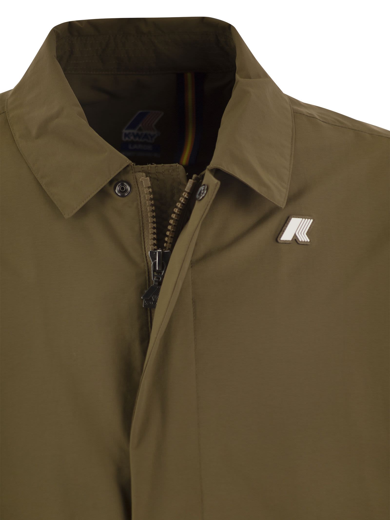 Shop K-way Benny Ottoman - Waterproof Jacket In Brown