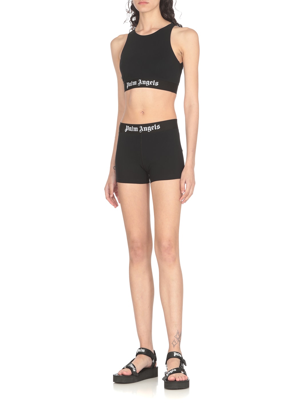 Shop Palm Angels Top With Sport Logo In Black