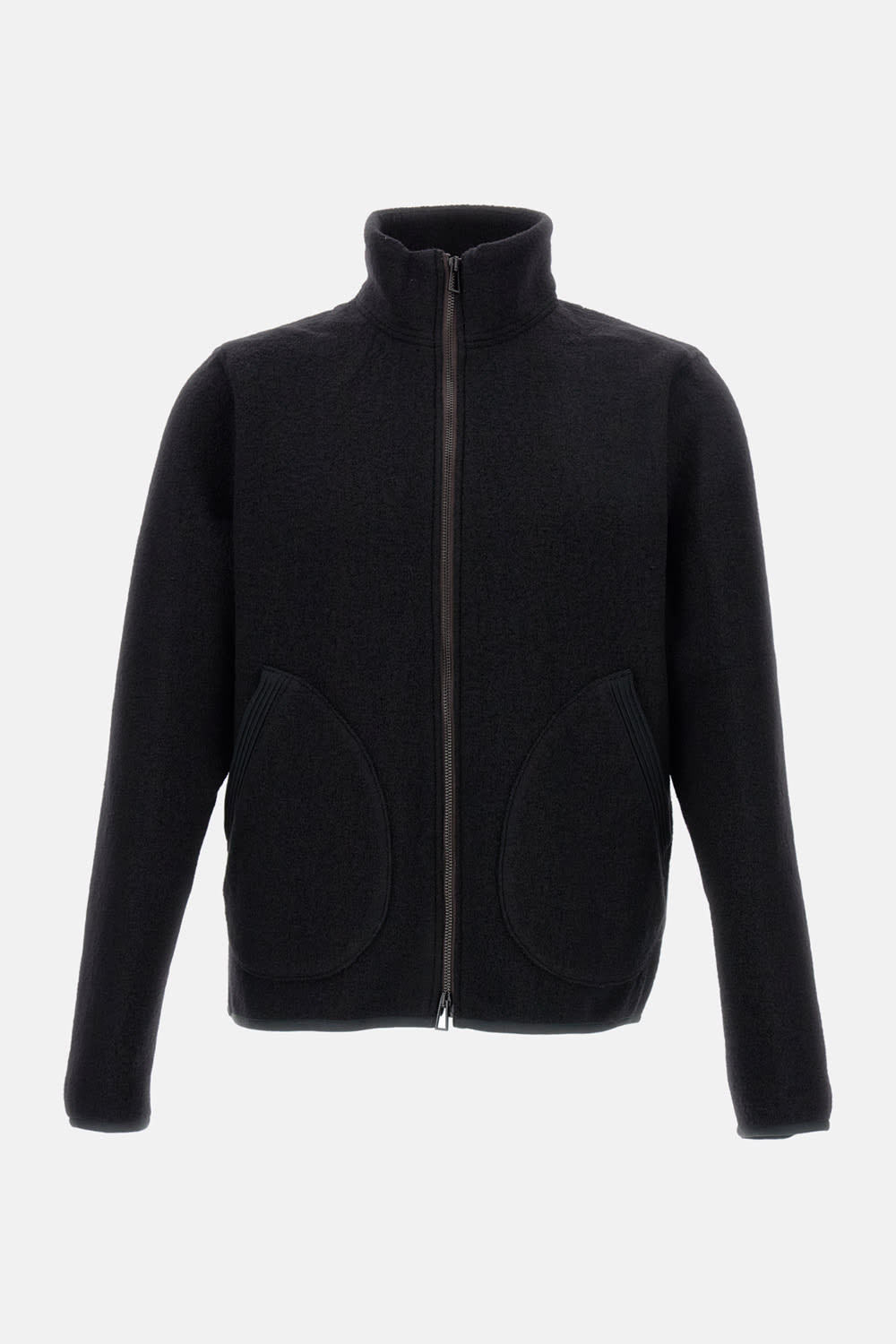 Paul Smith High-neck Wool Jacket In Black