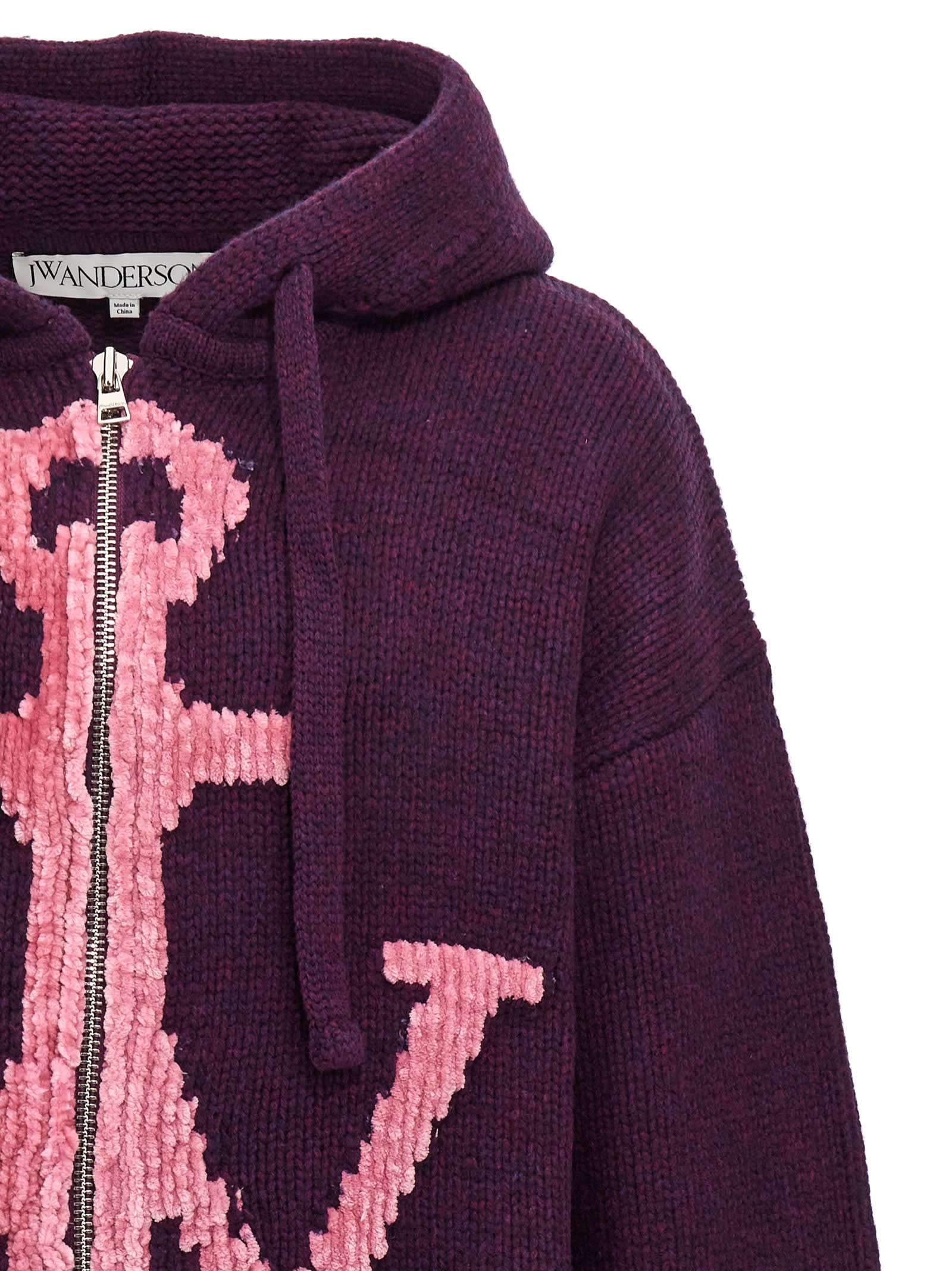 Shop Jw Anderson Anchor Jwa Hoodie In Purple