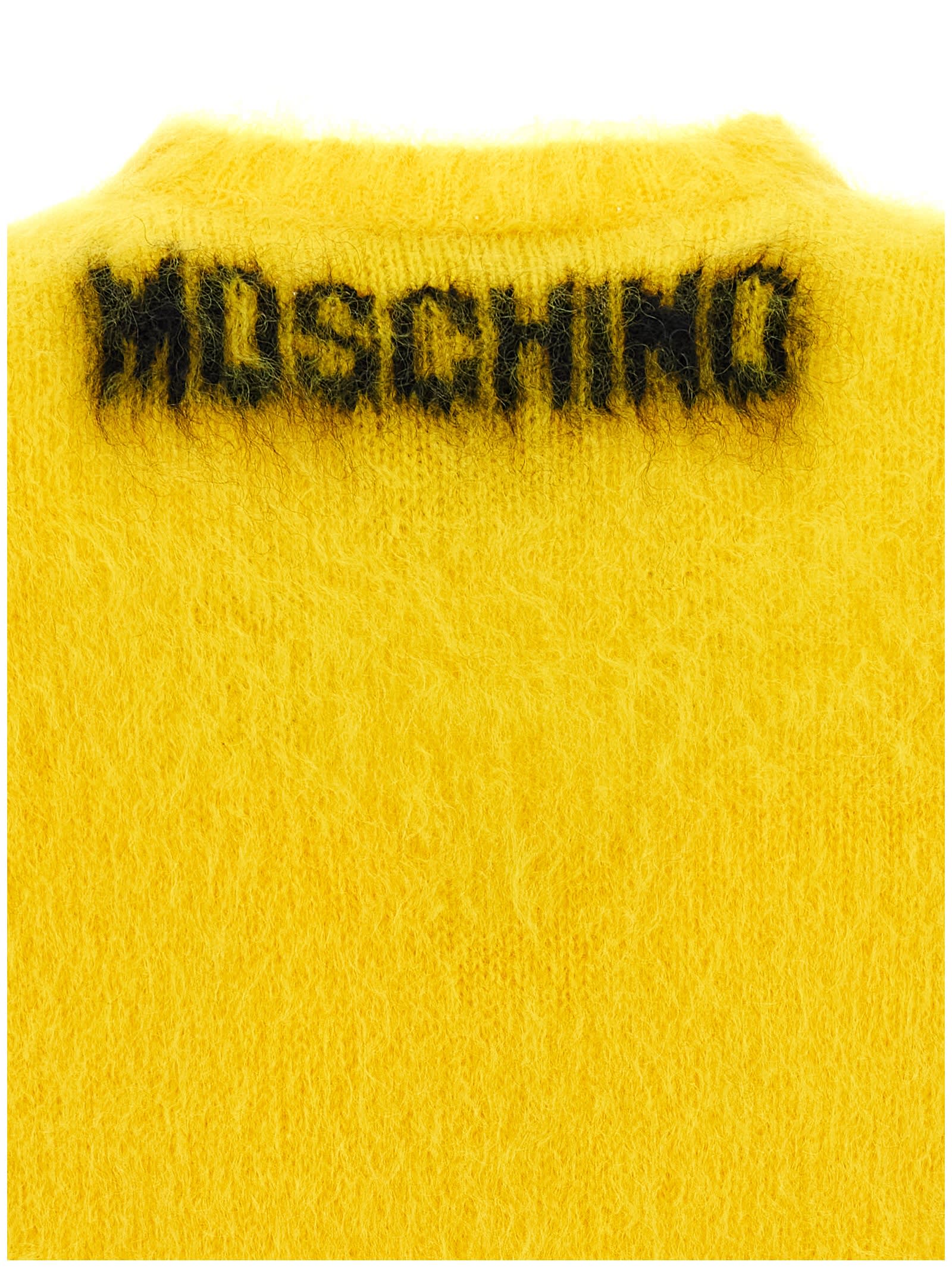 Shop Moschino Smiley Sweater In Yellow