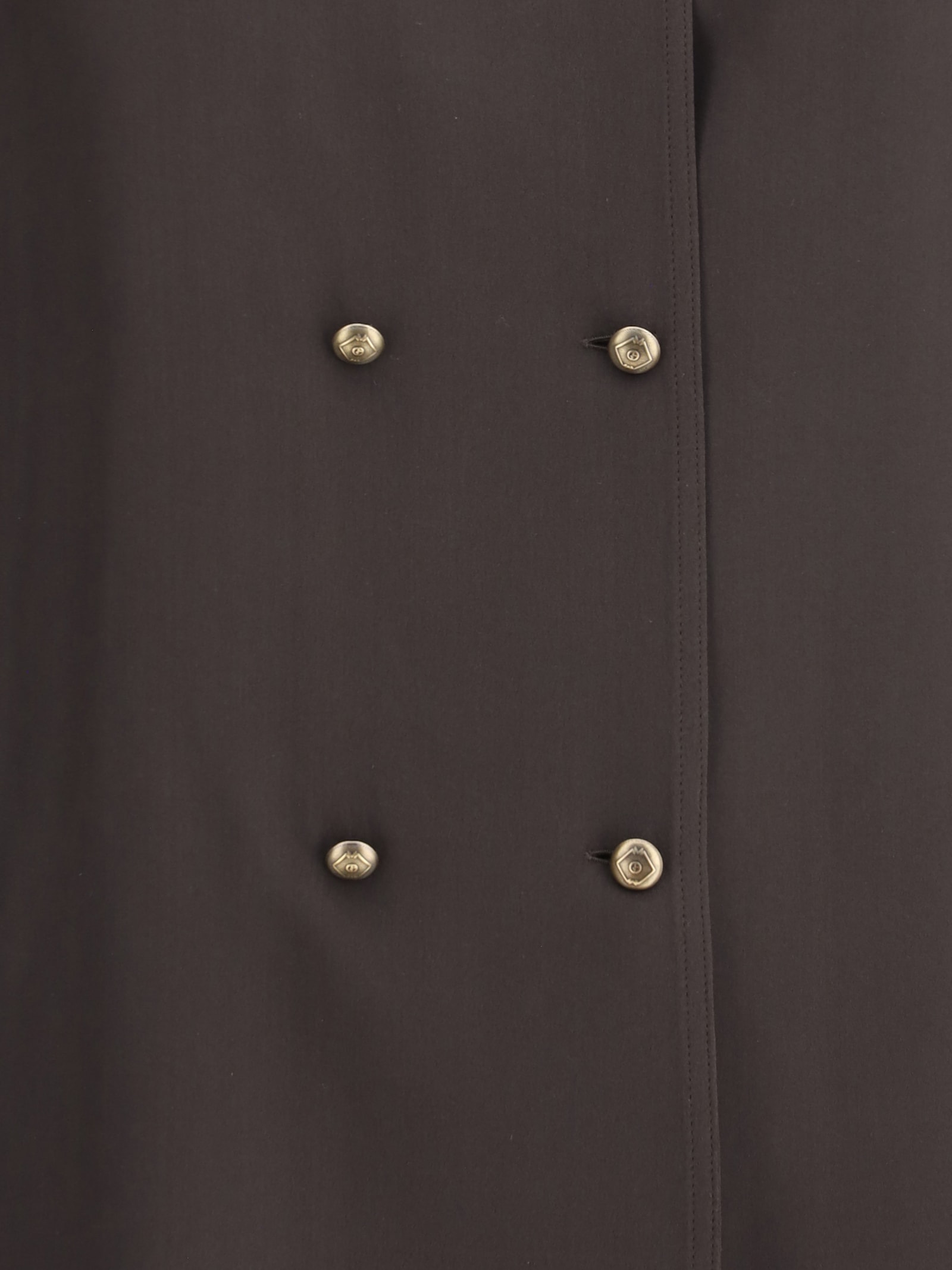 Giorgio Armani Women Doublebreasted Silk Shirt In Brown