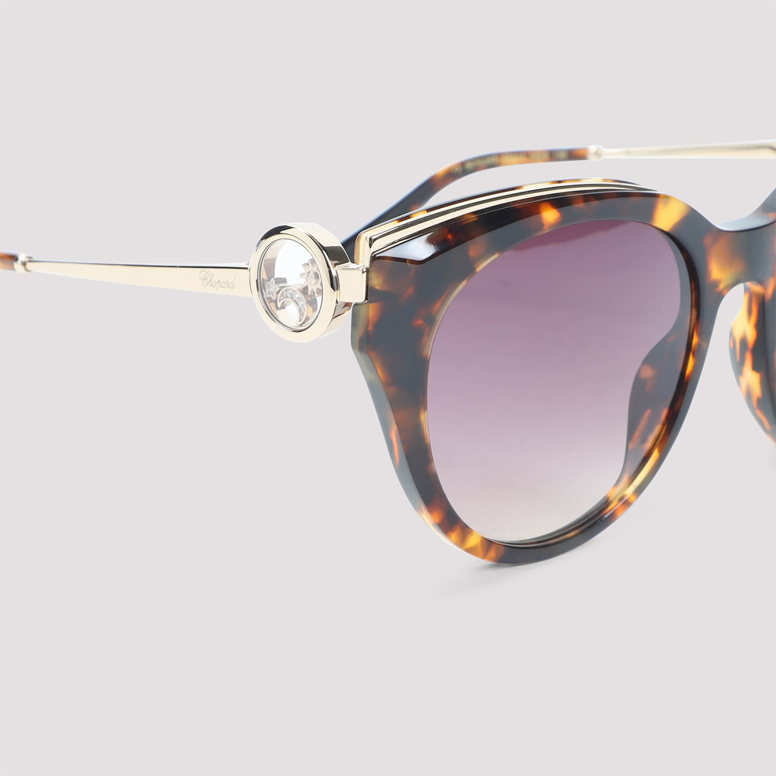 Chopard Acetate Sunglasses In Brown