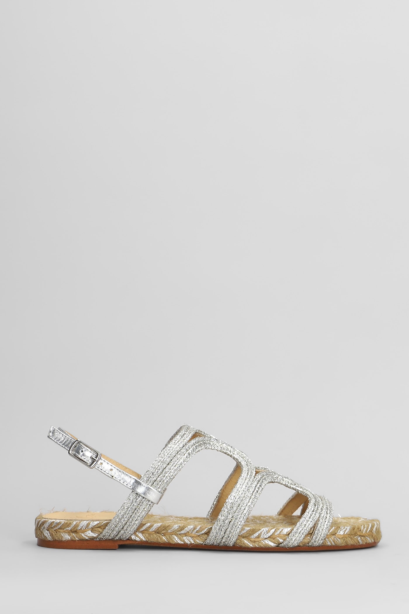 Castaã±er Pitra-266 Flats In Silver Fabric