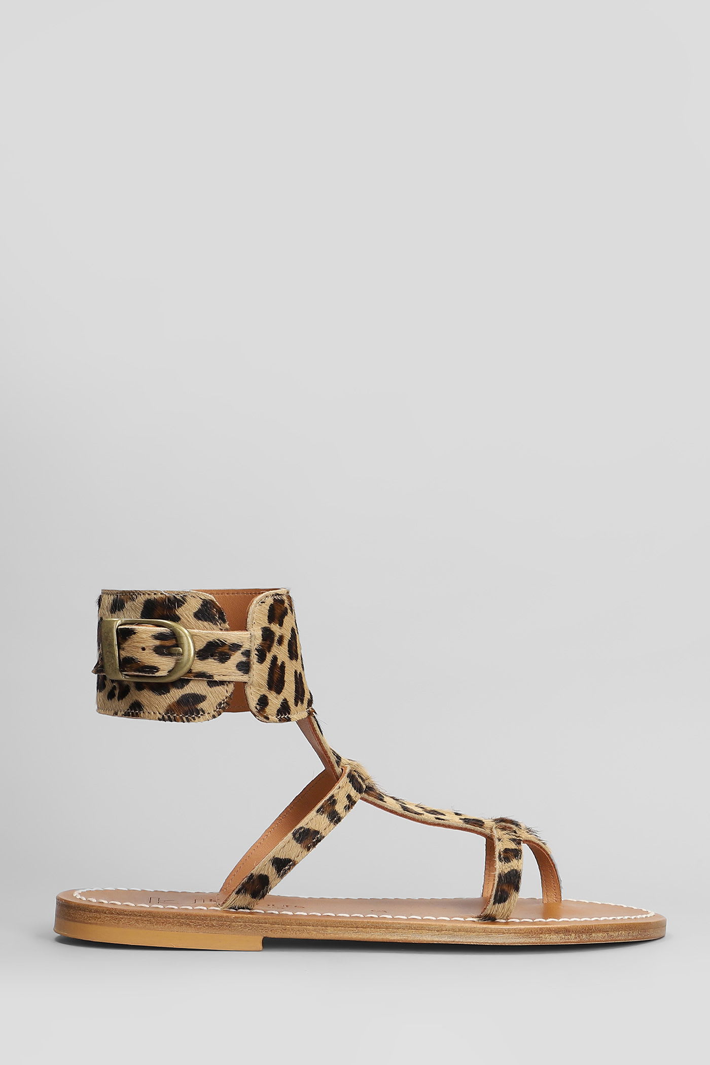 K.Jacques K. Jacques Caravelle F Flats In Animalier Pony Skin